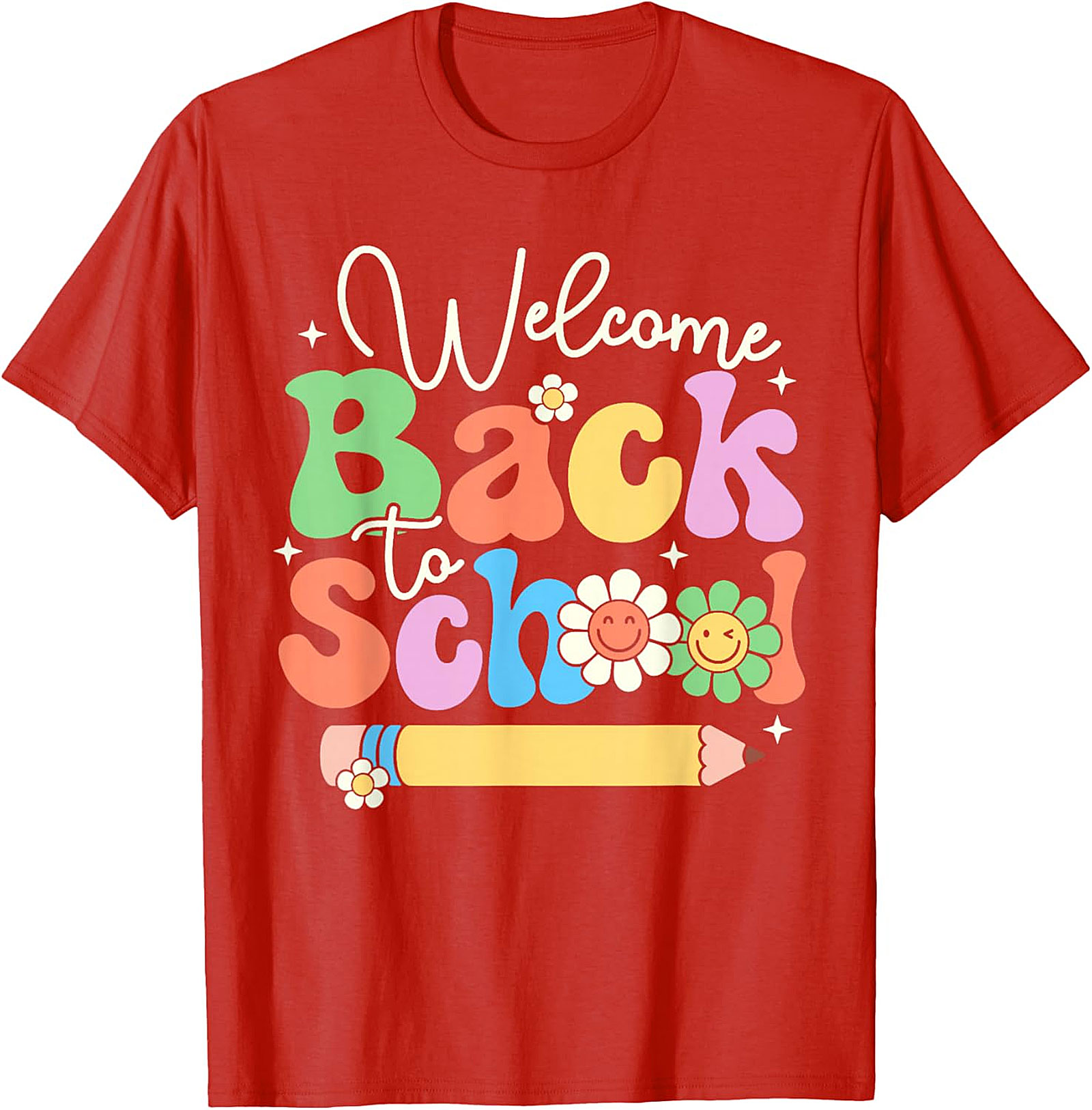Welcome Back to School Retro Vibes Graphic T-Shirt | Groovy Teacher Tee