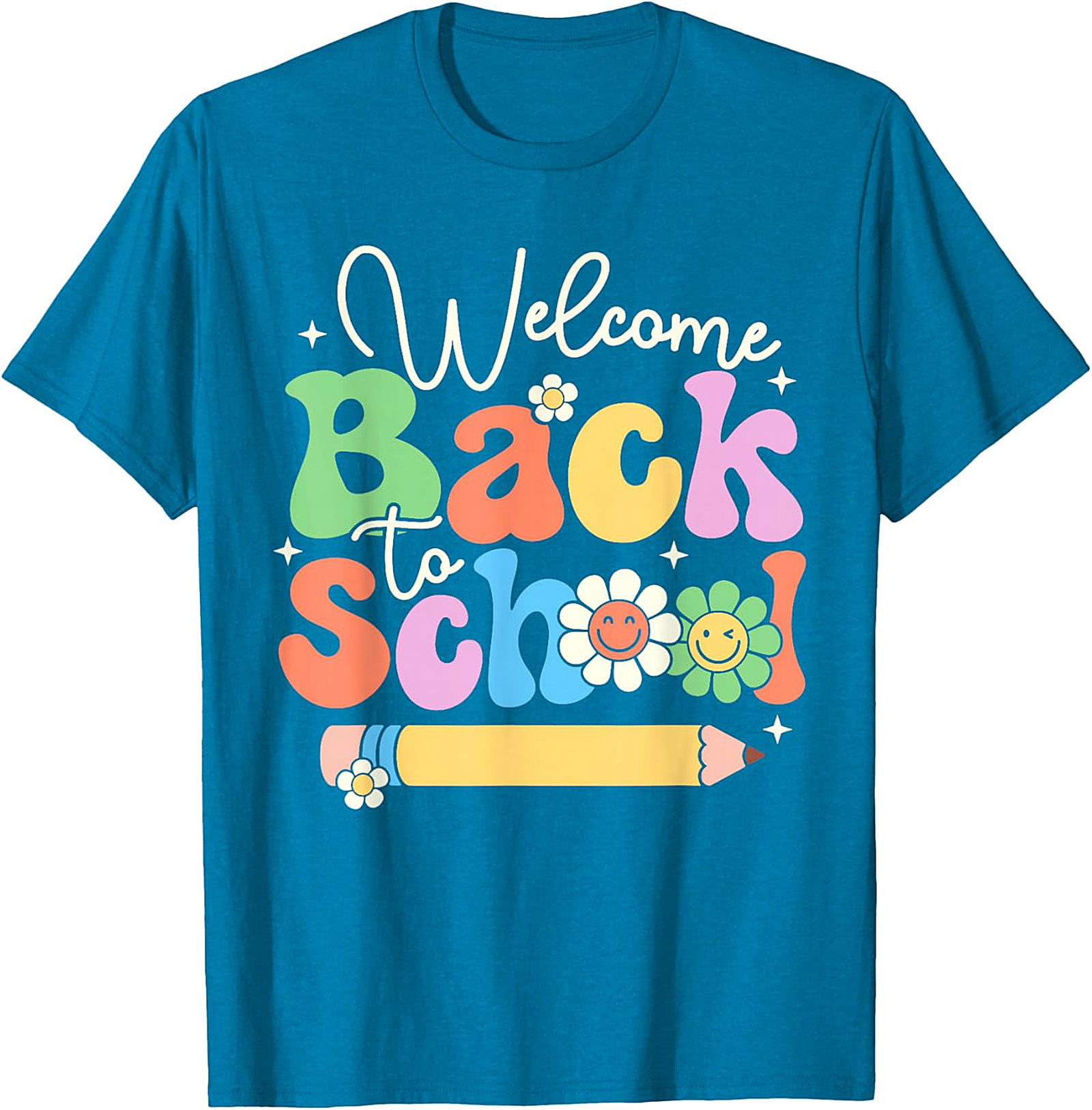 Welcome Back to School Retro Vibes Graphic T-Shirt | Groovy Teacher Tee