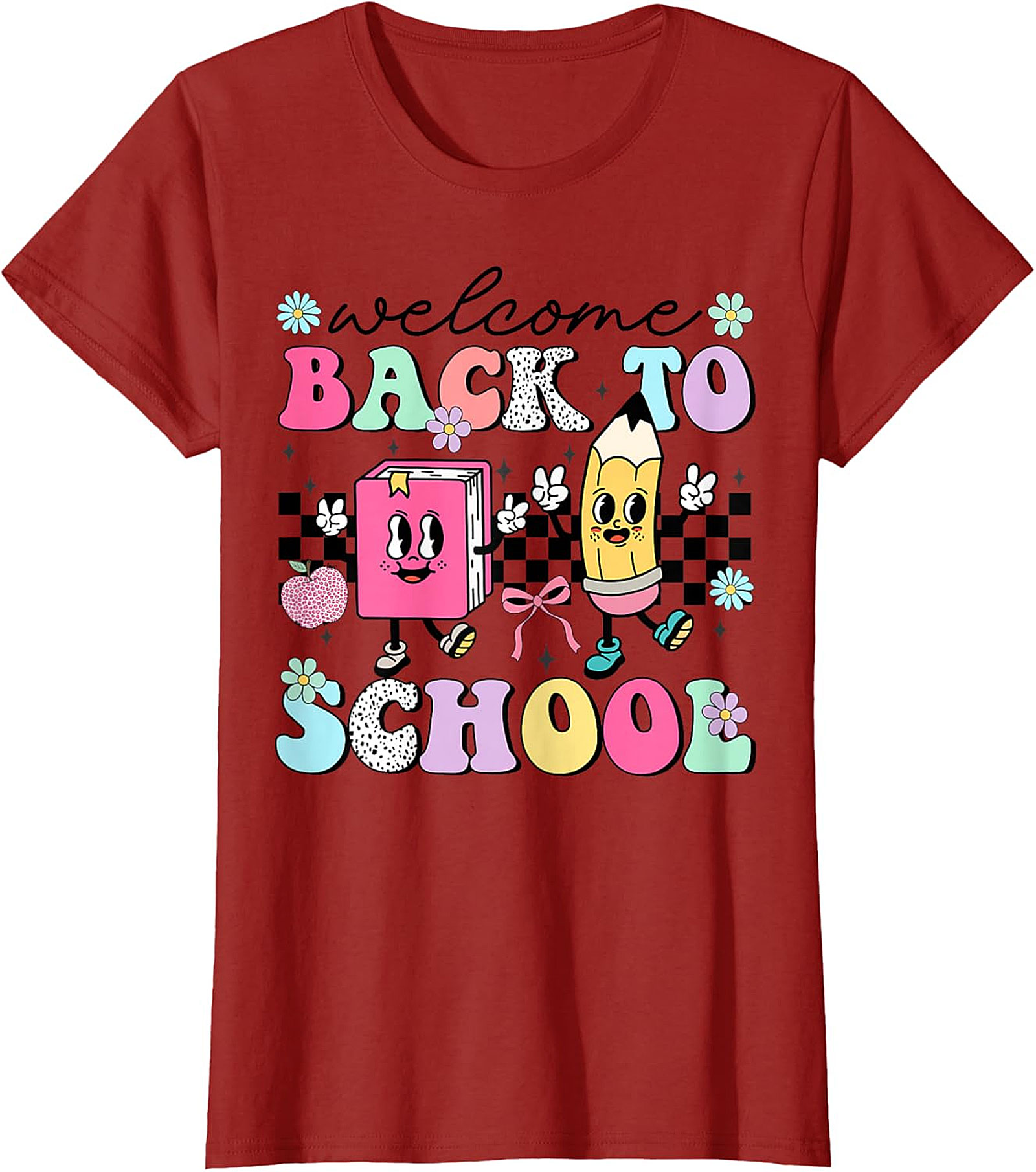  Groovy Welcome Back To School Retro Graphic Tee