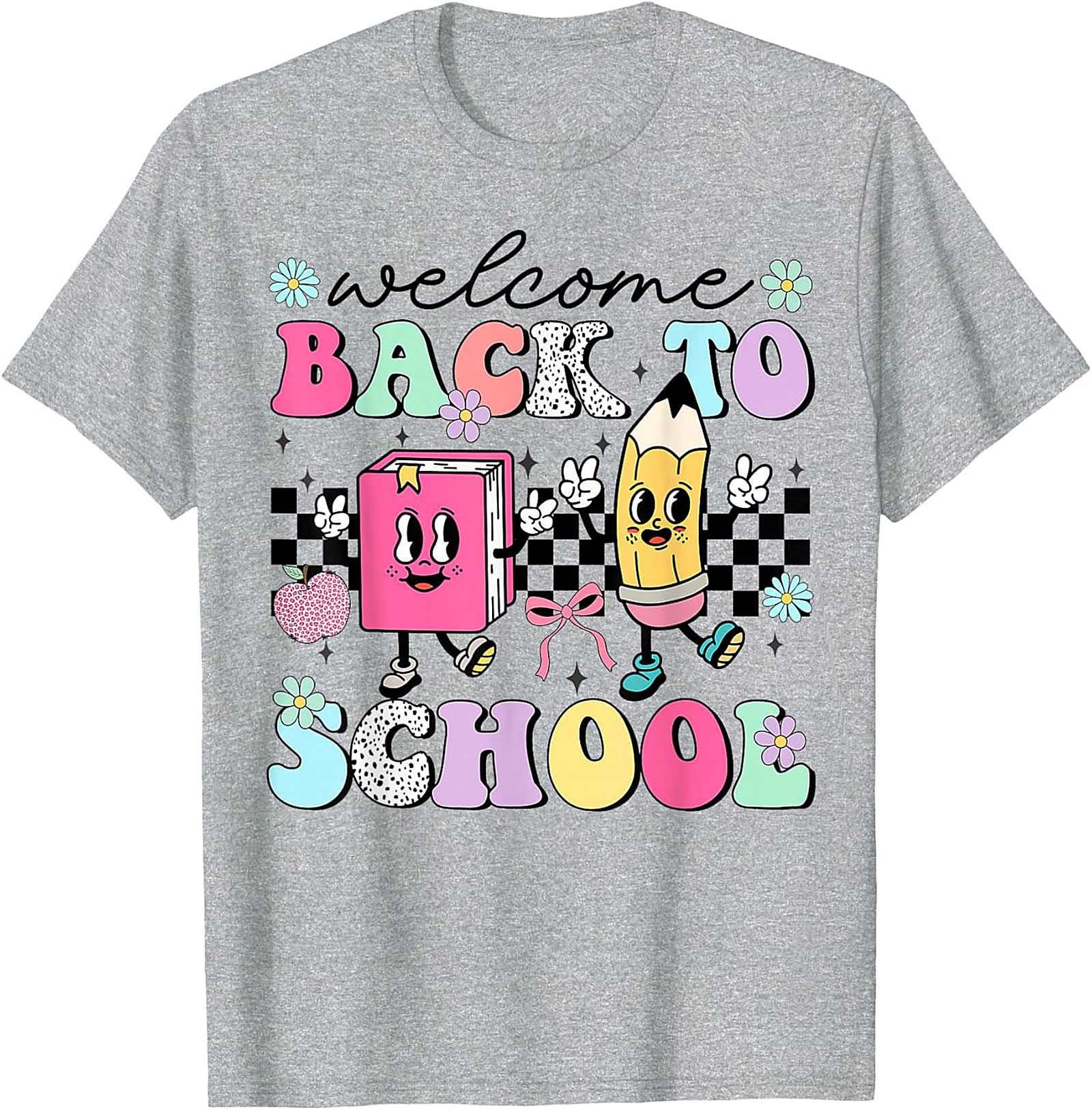  Groovy Welcome Back To School Retro Graphic Tee