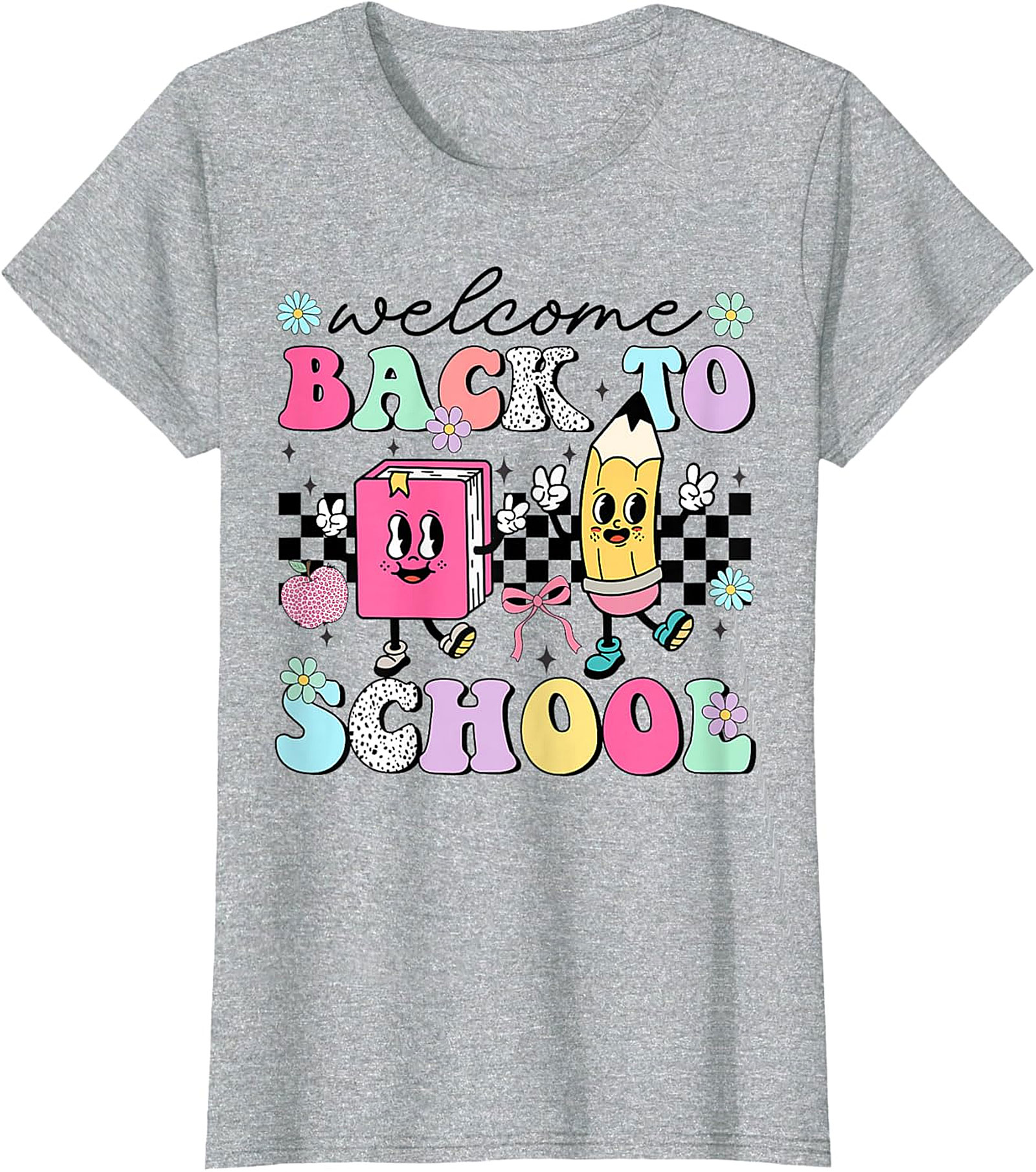  Groovy Welcome Back To School Retro Graphic Tee