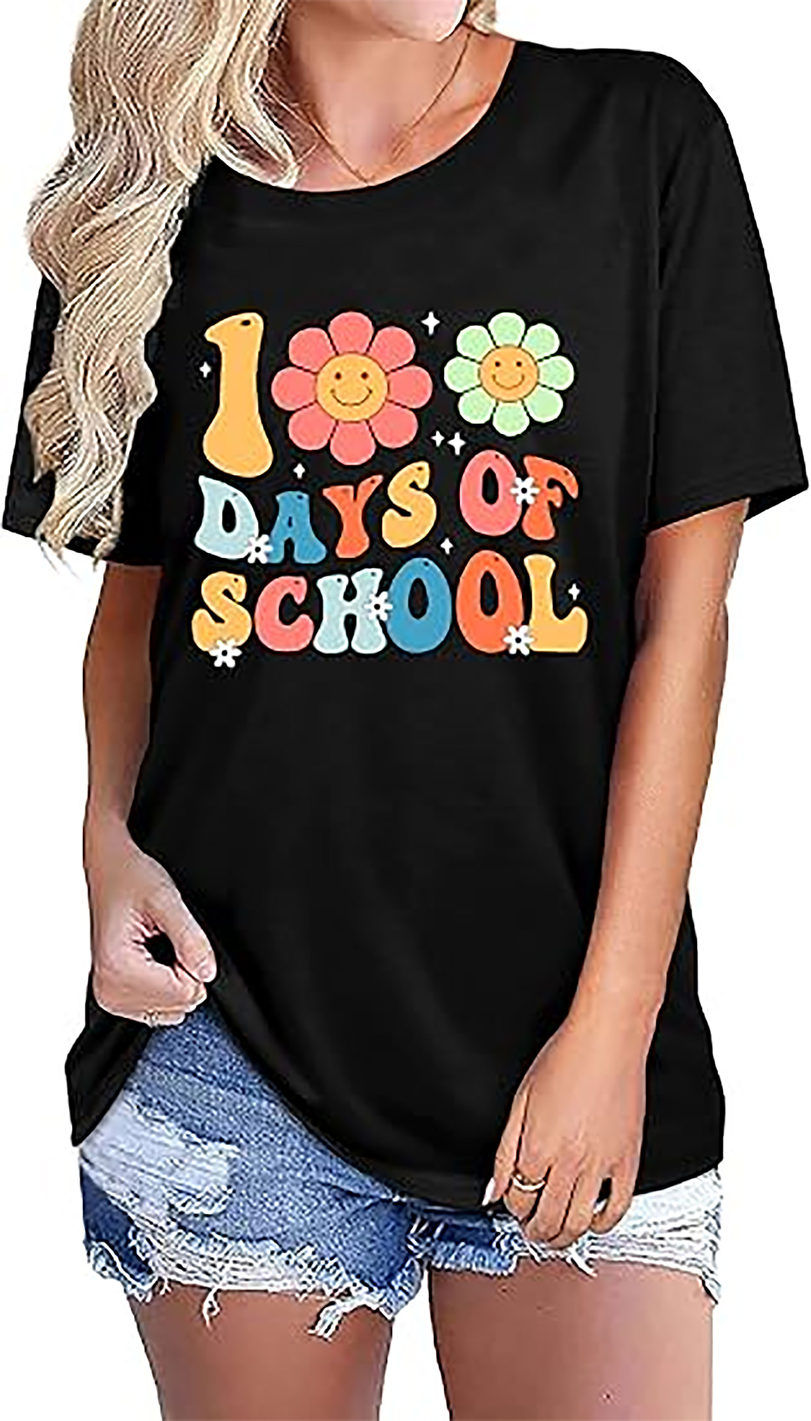 100 Days of School Shirt Teacher | Retro 100th Day Tee
