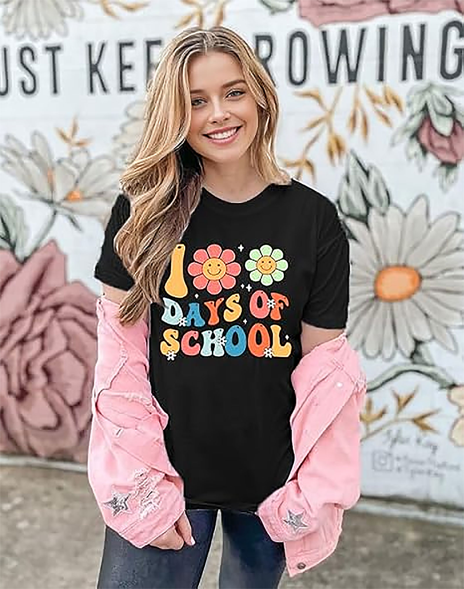 100 Days of School Shirt Teacher | Retro 100th Day Tee