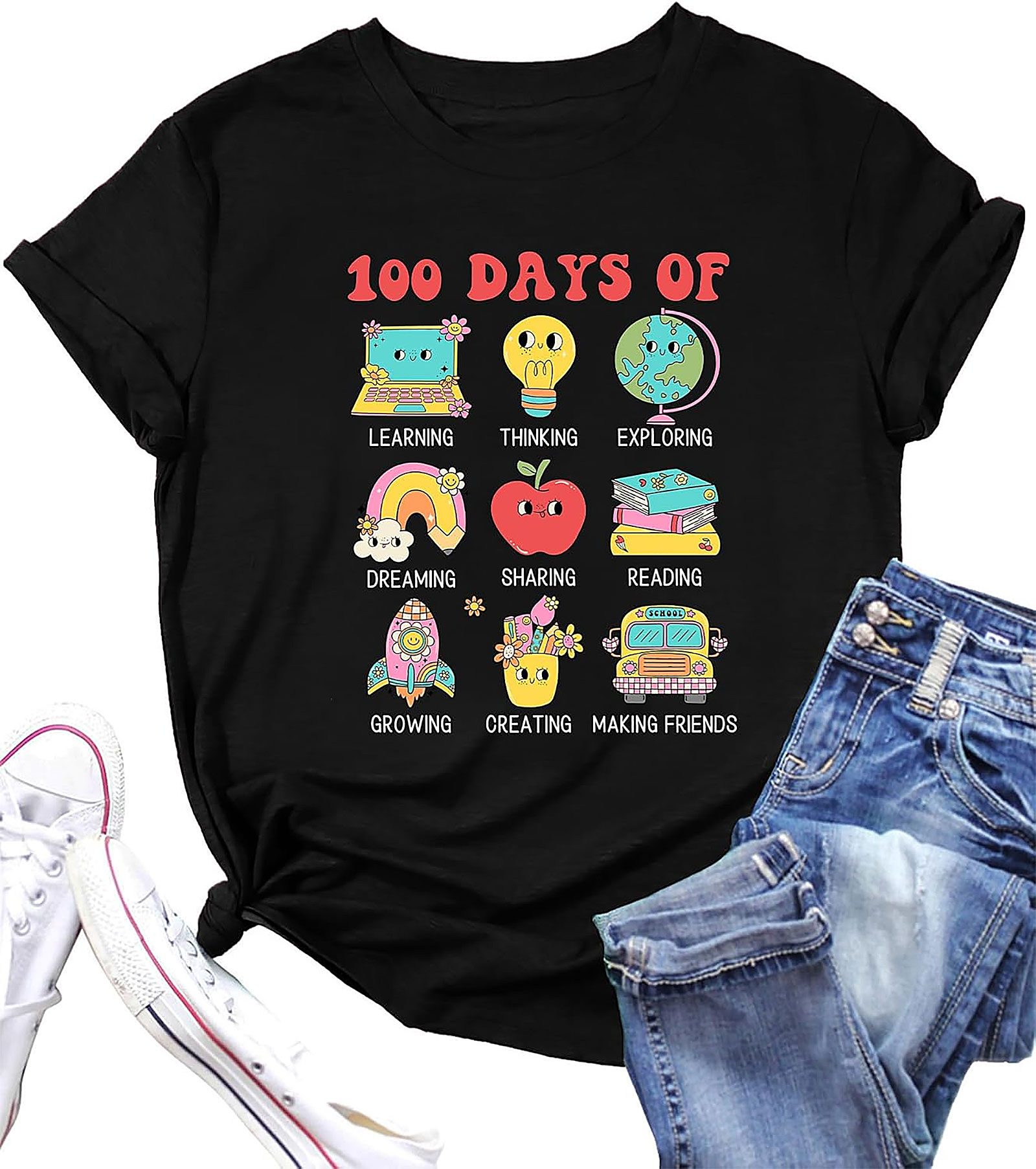 100 Days of School Shirt for Teachers | Fun 100th Day Tee