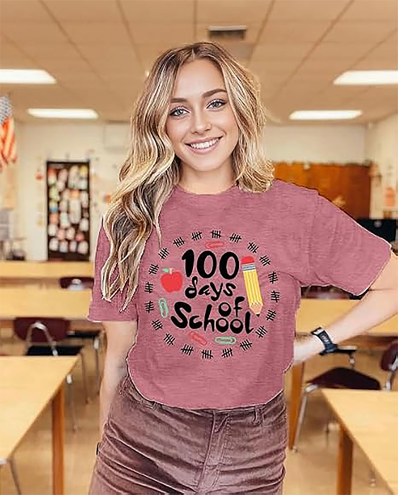 100 Days of School Shirt Teacher Tee | 100th Day Kindergarten Gift