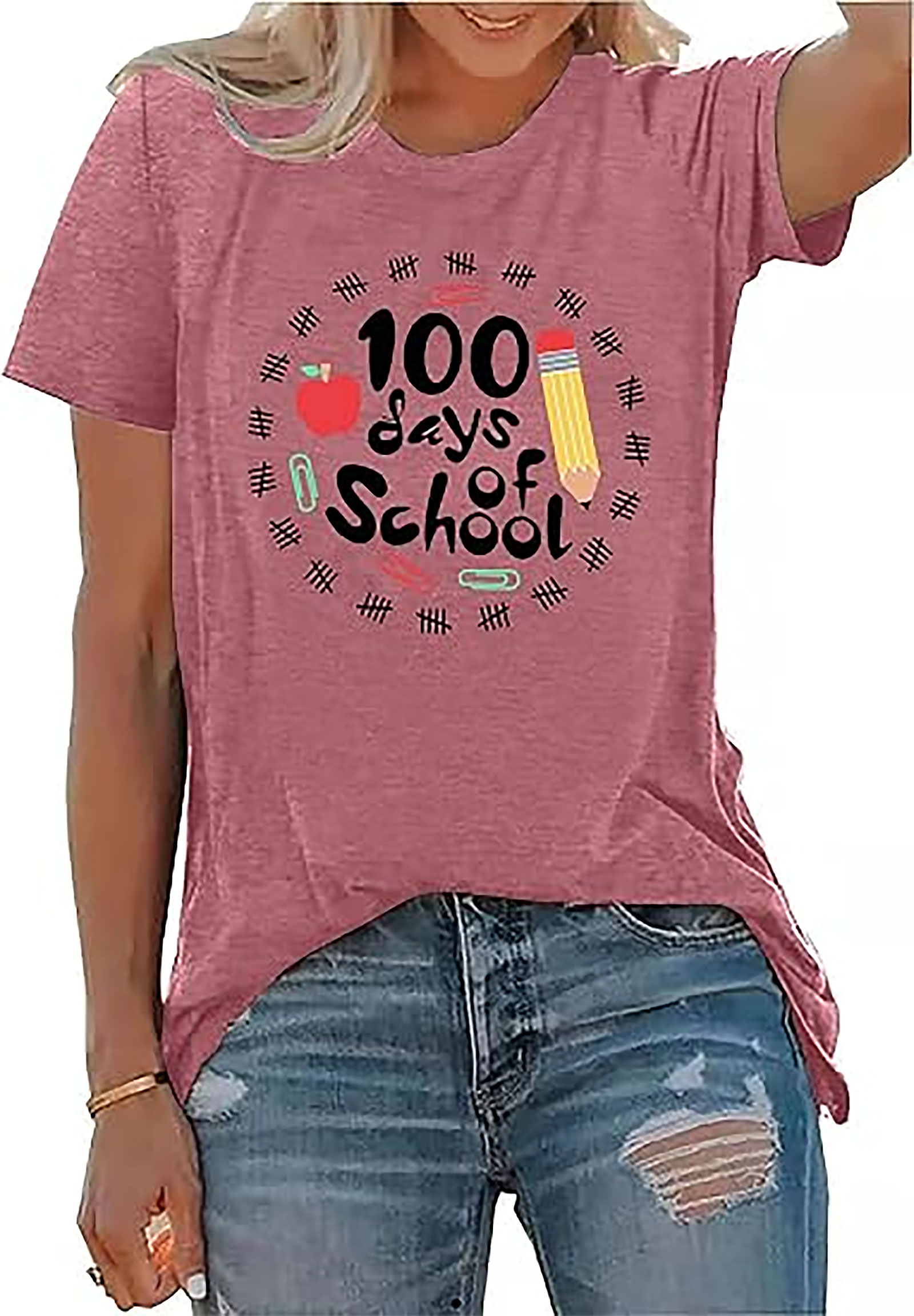 100 Days of School Shirt Teacher Tee | 100th Day Kindergarten Gift