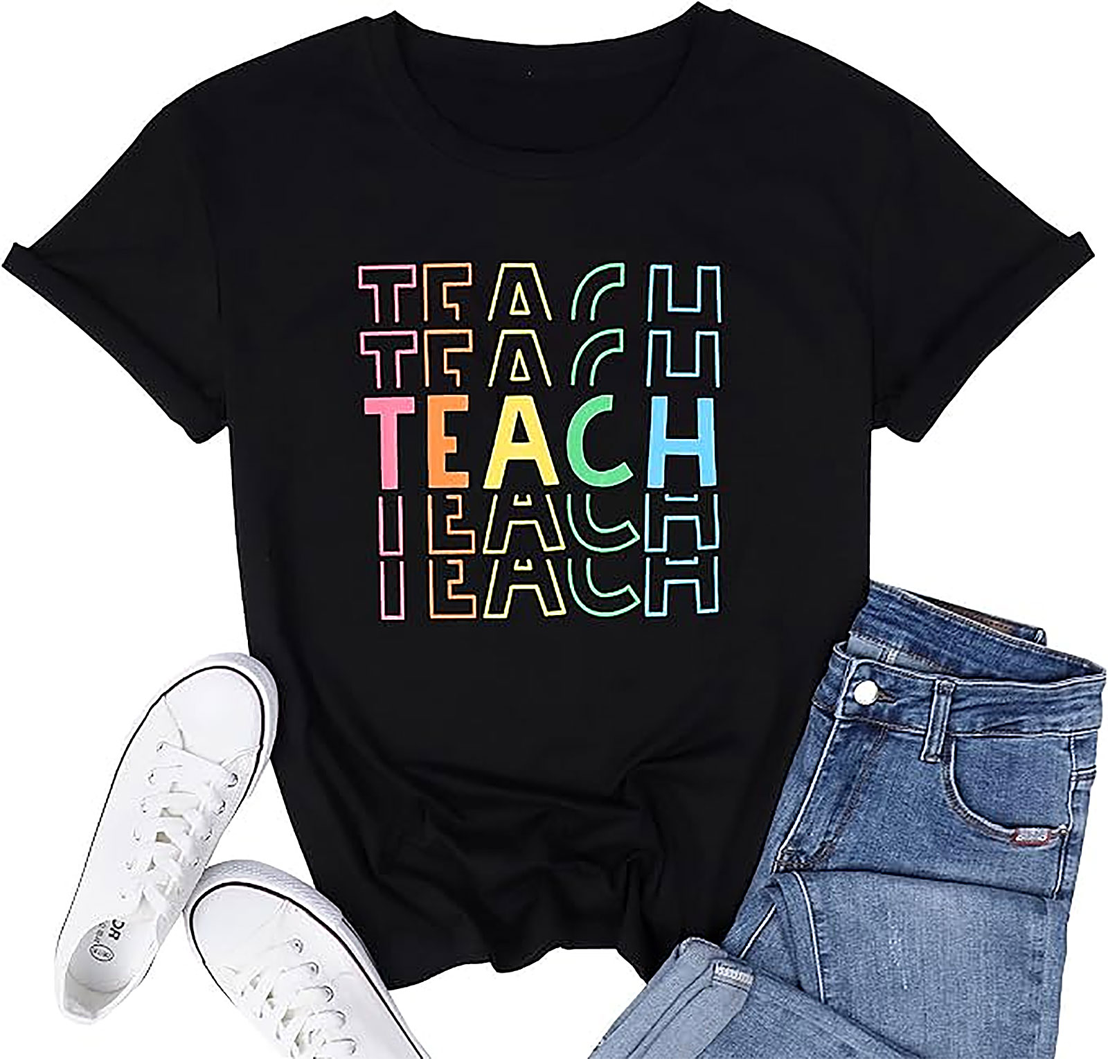 Teacher Shirts Women Teach Graphic Tee - Back to School Gift