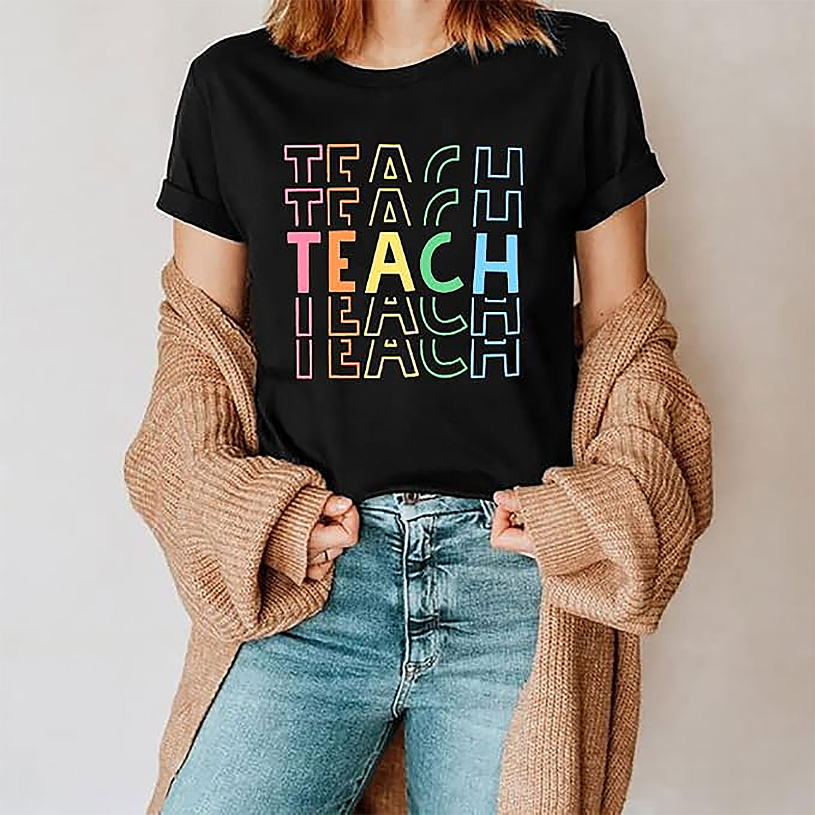 Teacher Shirts Women Teach Graphic Tee - Back to School Gift