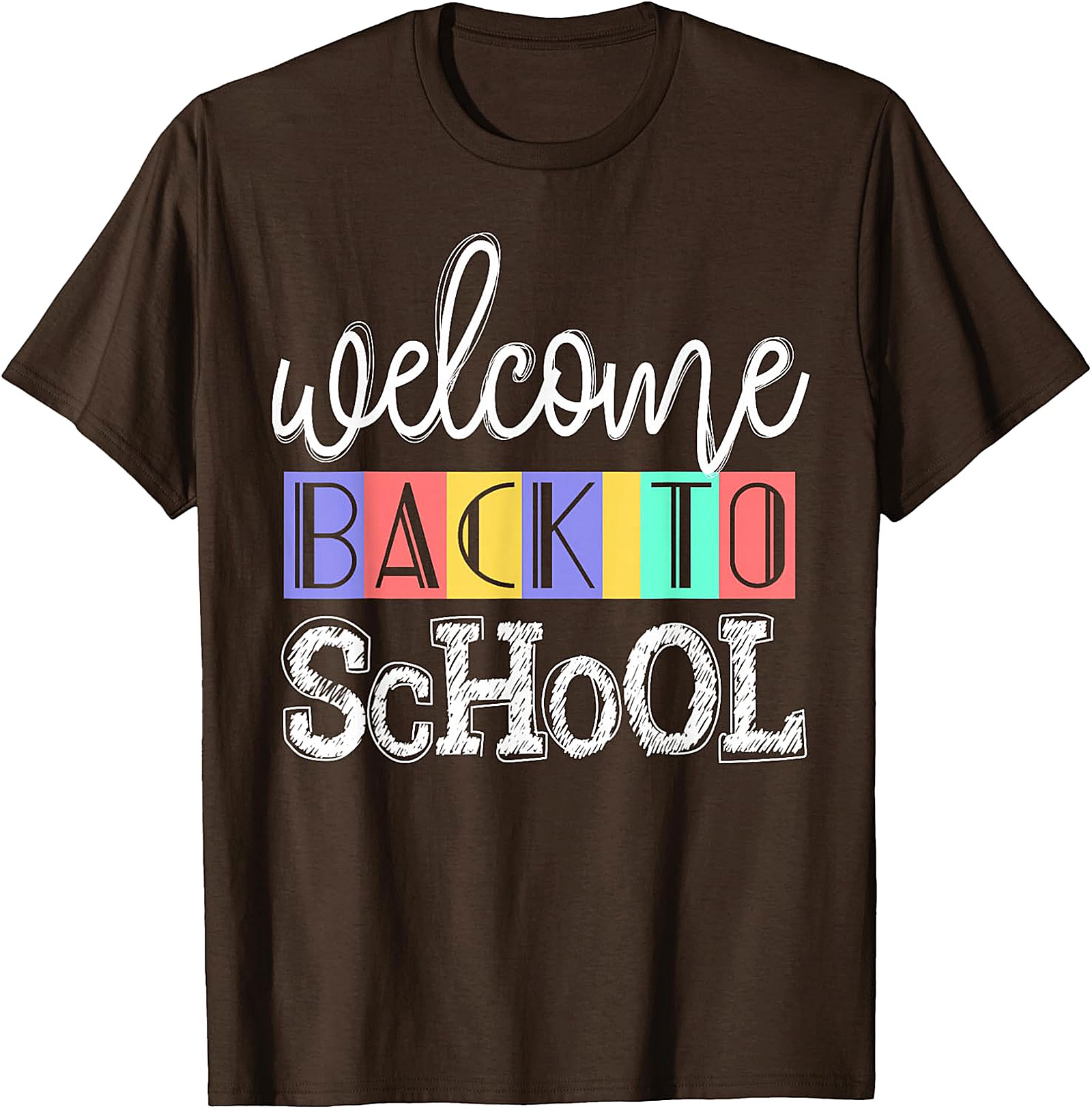 Welcome Back To School Green T-Shirt | Fun Colorful School Tee