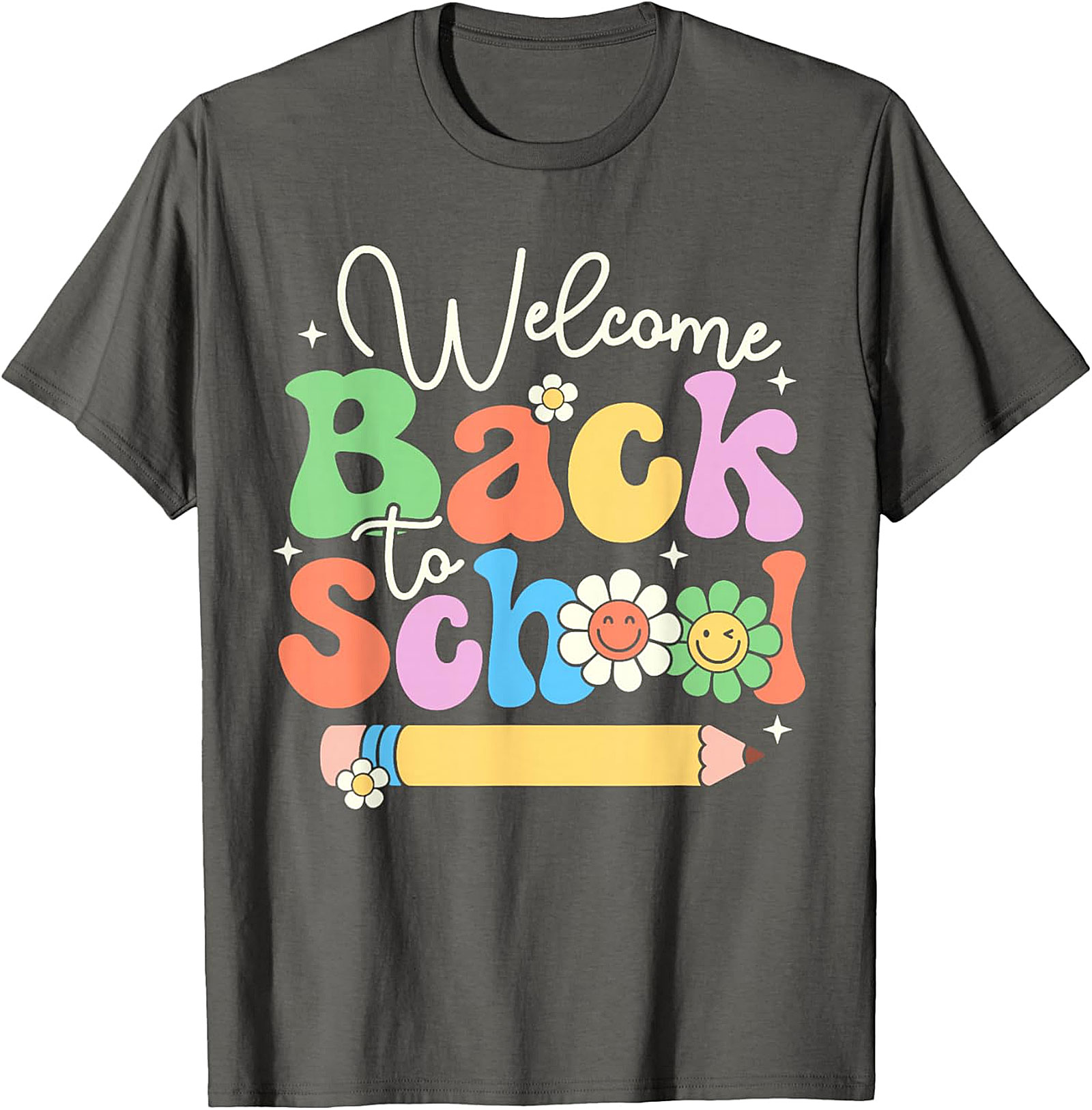 Welcome Back To School Green T-Shirt | Fun Colorful School Tee
