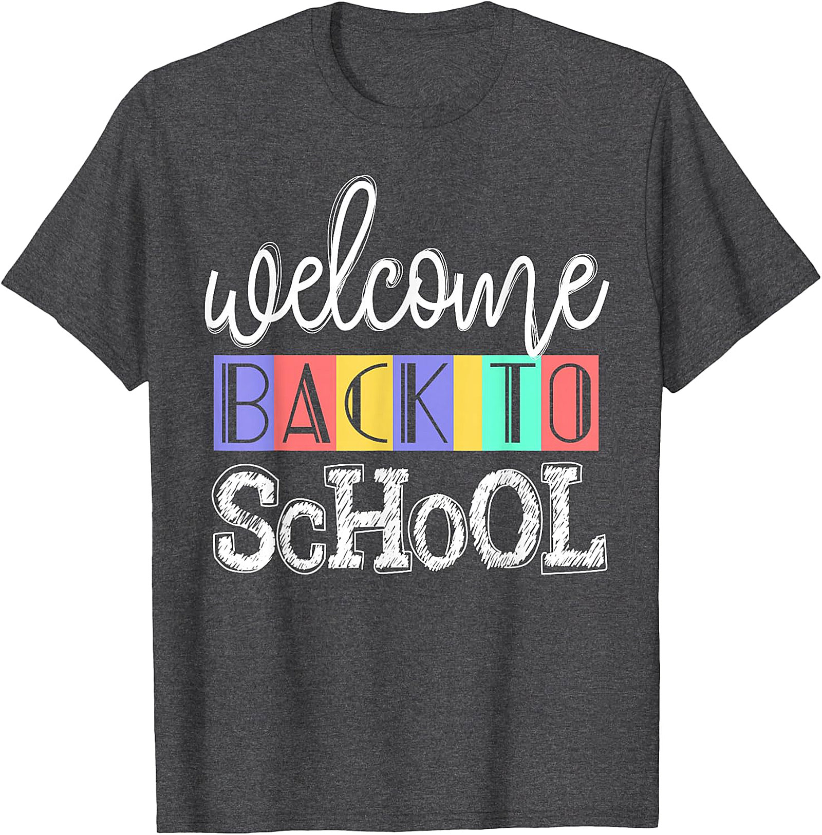 Welcome Back To School Green T-Shirt | Fun Colorful School Tee