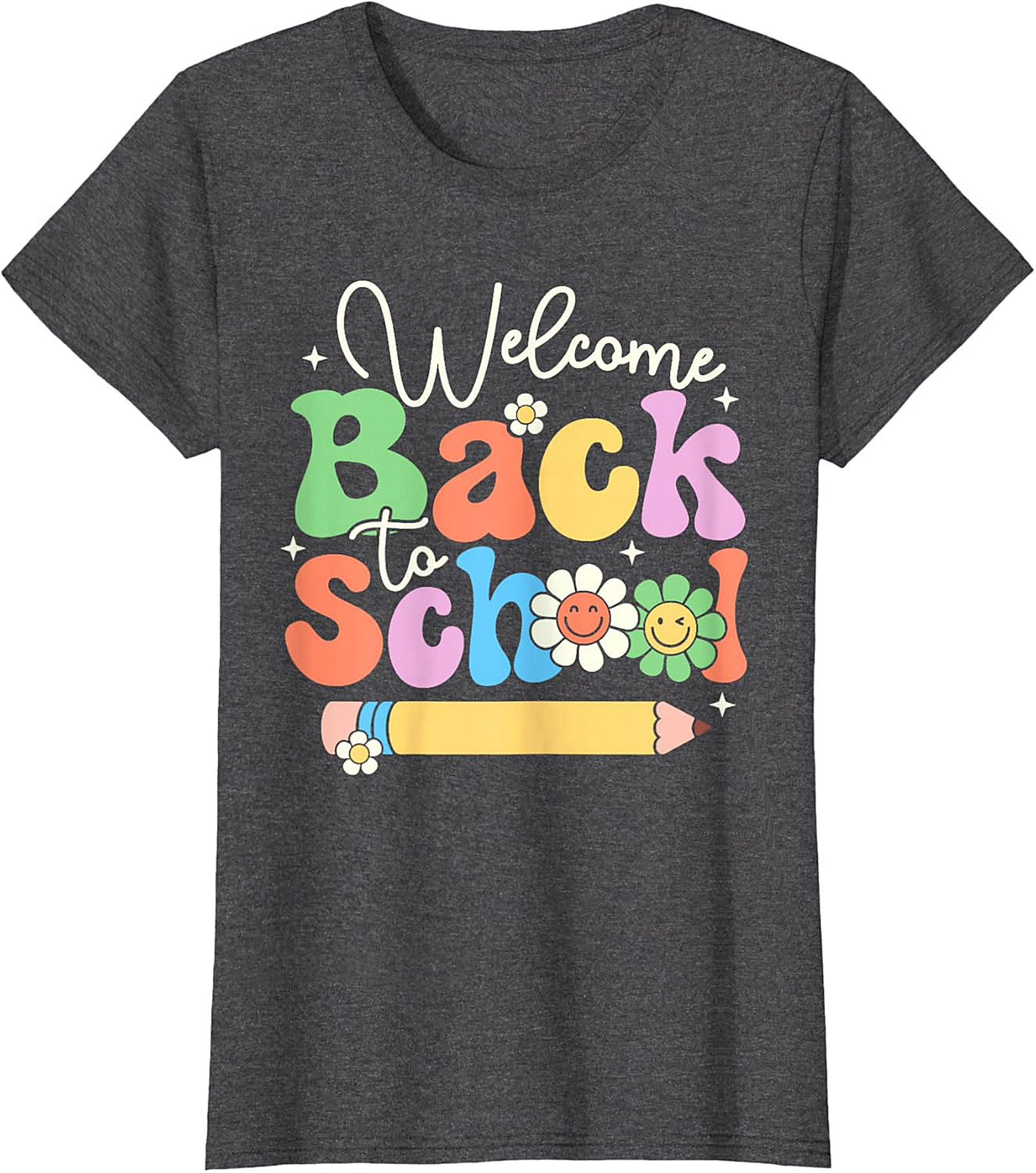 Welcome Back To School Green T-Shirt | Fun Colorful School Tee