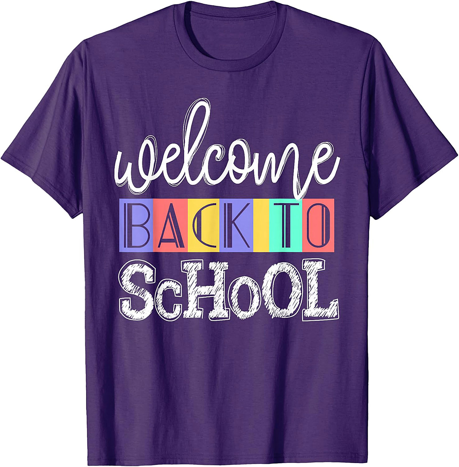 Welcome Back To School Green T-Shirt | Fun Colorful School Tee