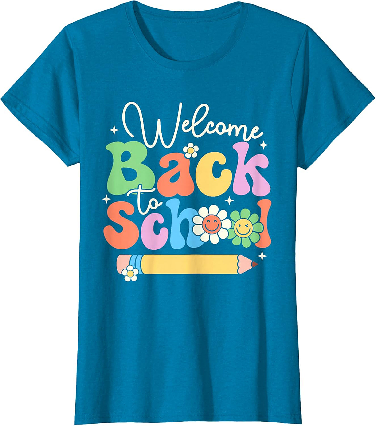 Welcome Back To School Green T-Shirt | Fun Colorful School Tee