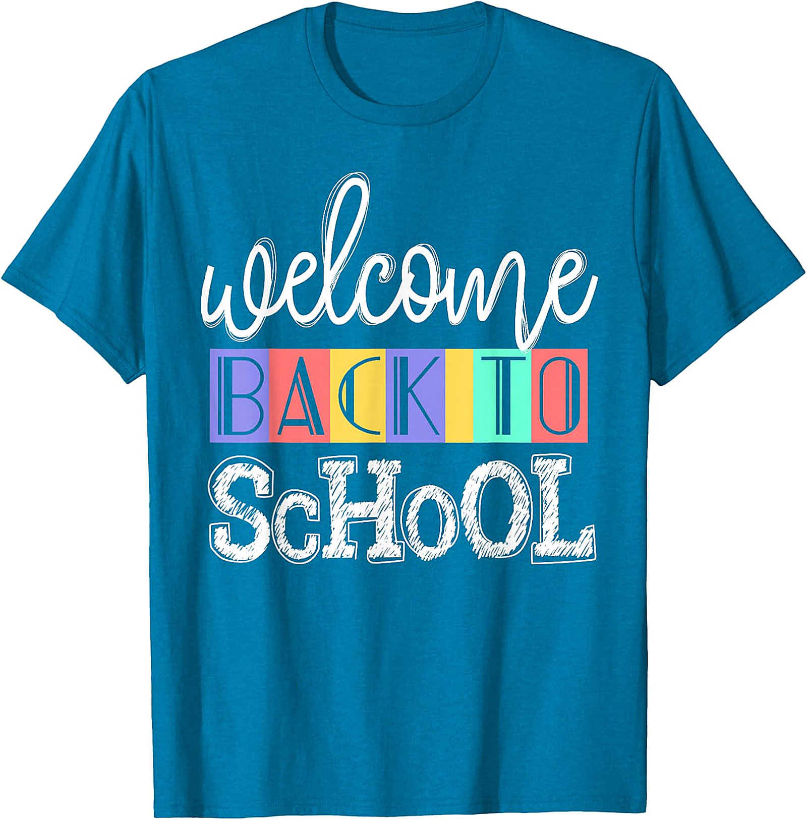 Welcome Back To School Green T-Shirt | Fun Colorful School Tee