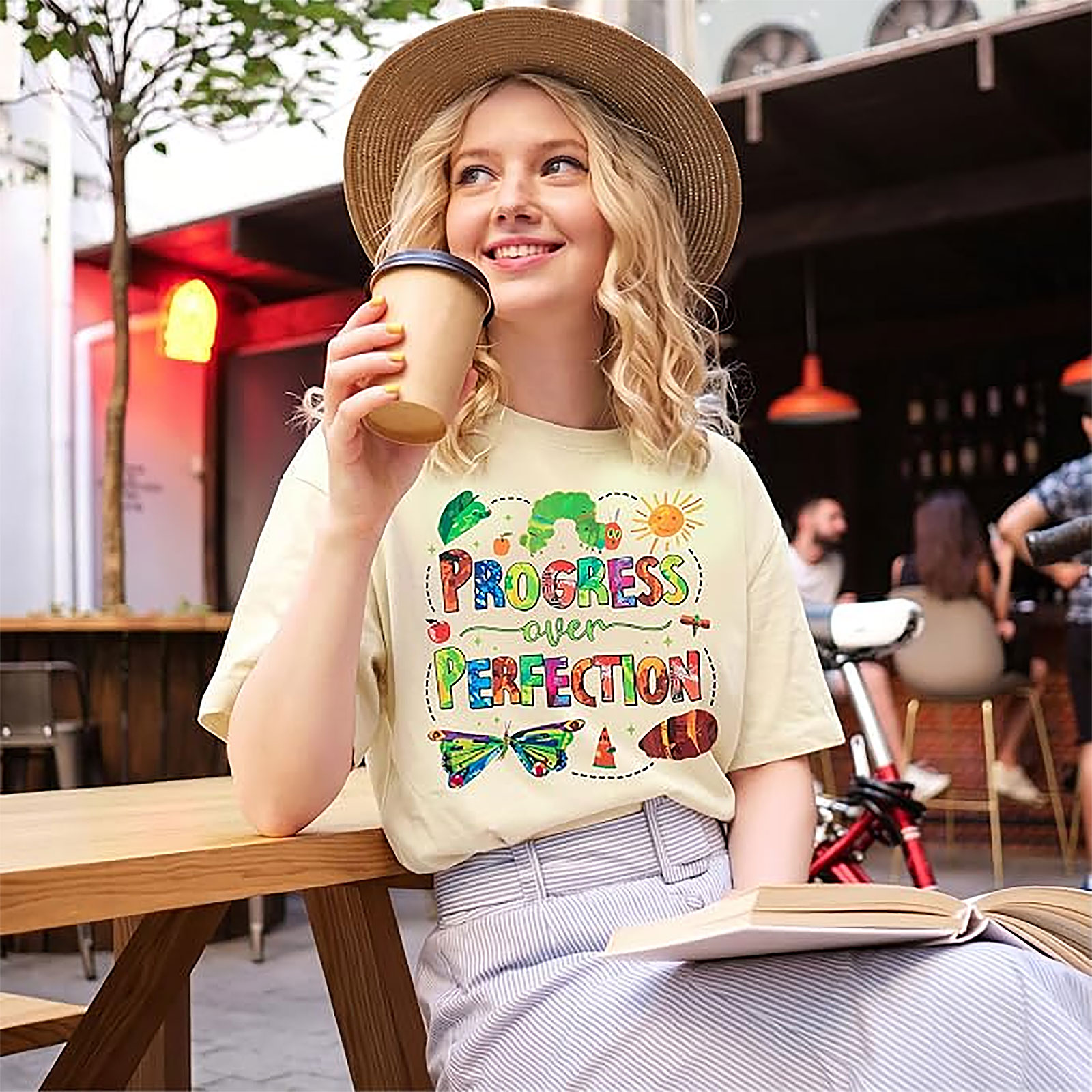 Teacher Shirts Women | Progress Over Perfection Graphic Tee
