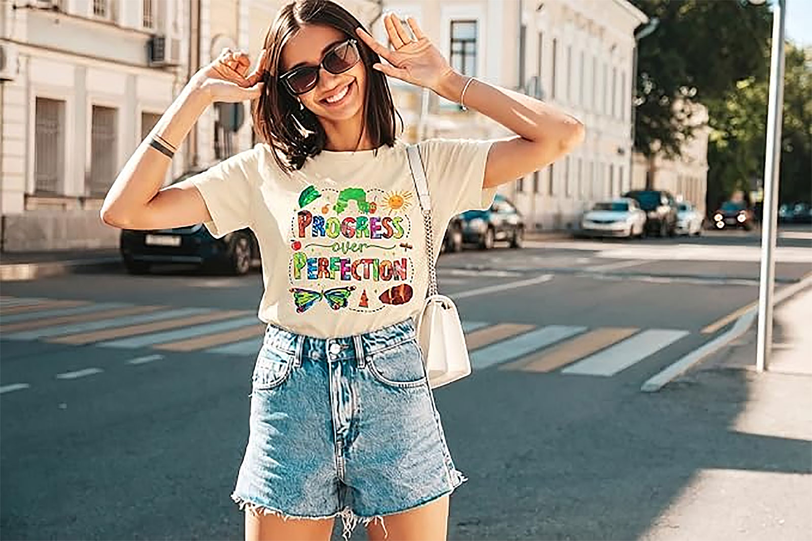 Teacher Shirts Women | Progress Over Perfection Graphic Tee