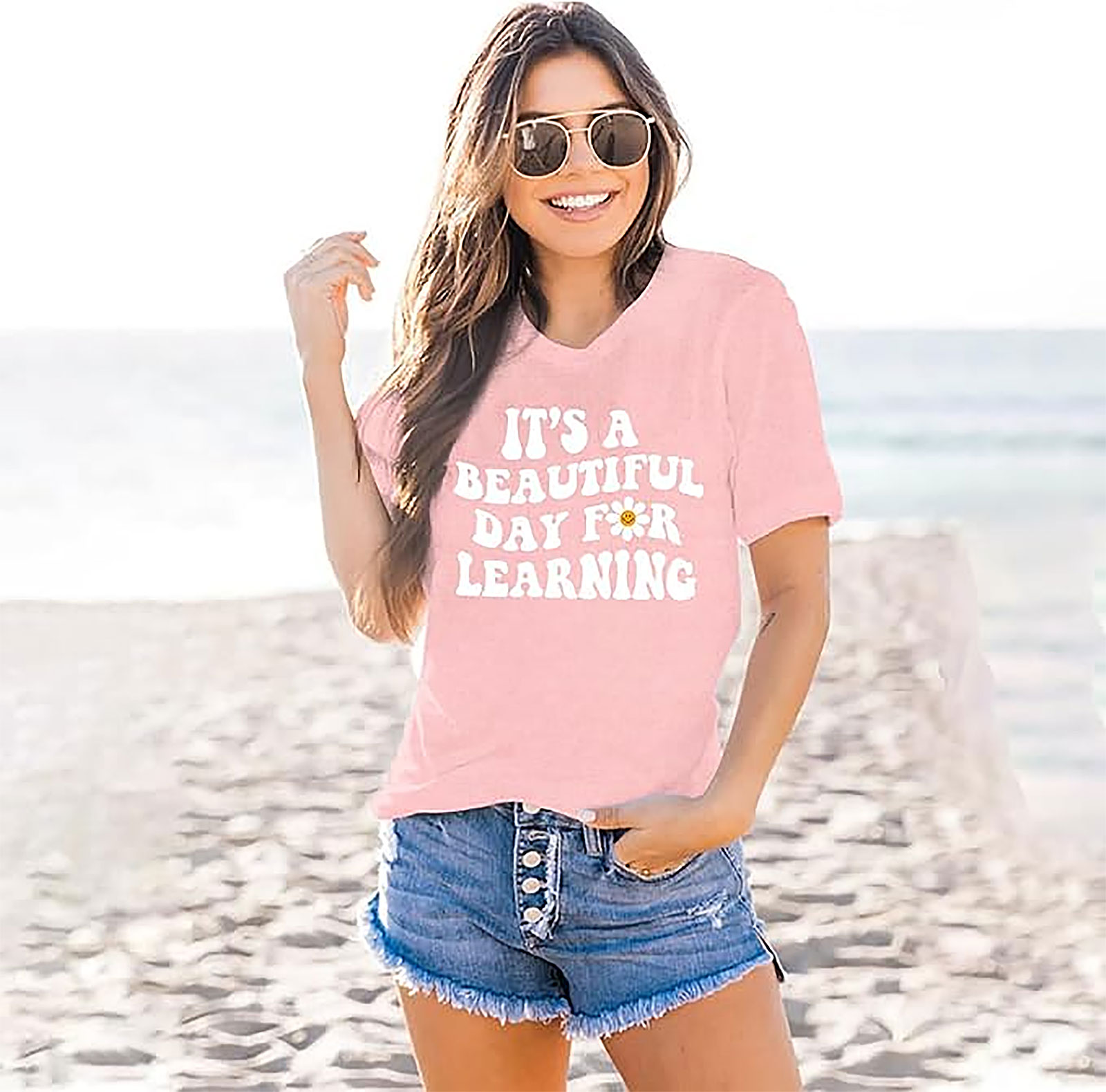 Beautiful Day for Learning Teacher Shirt | Funny Graphic Tee
