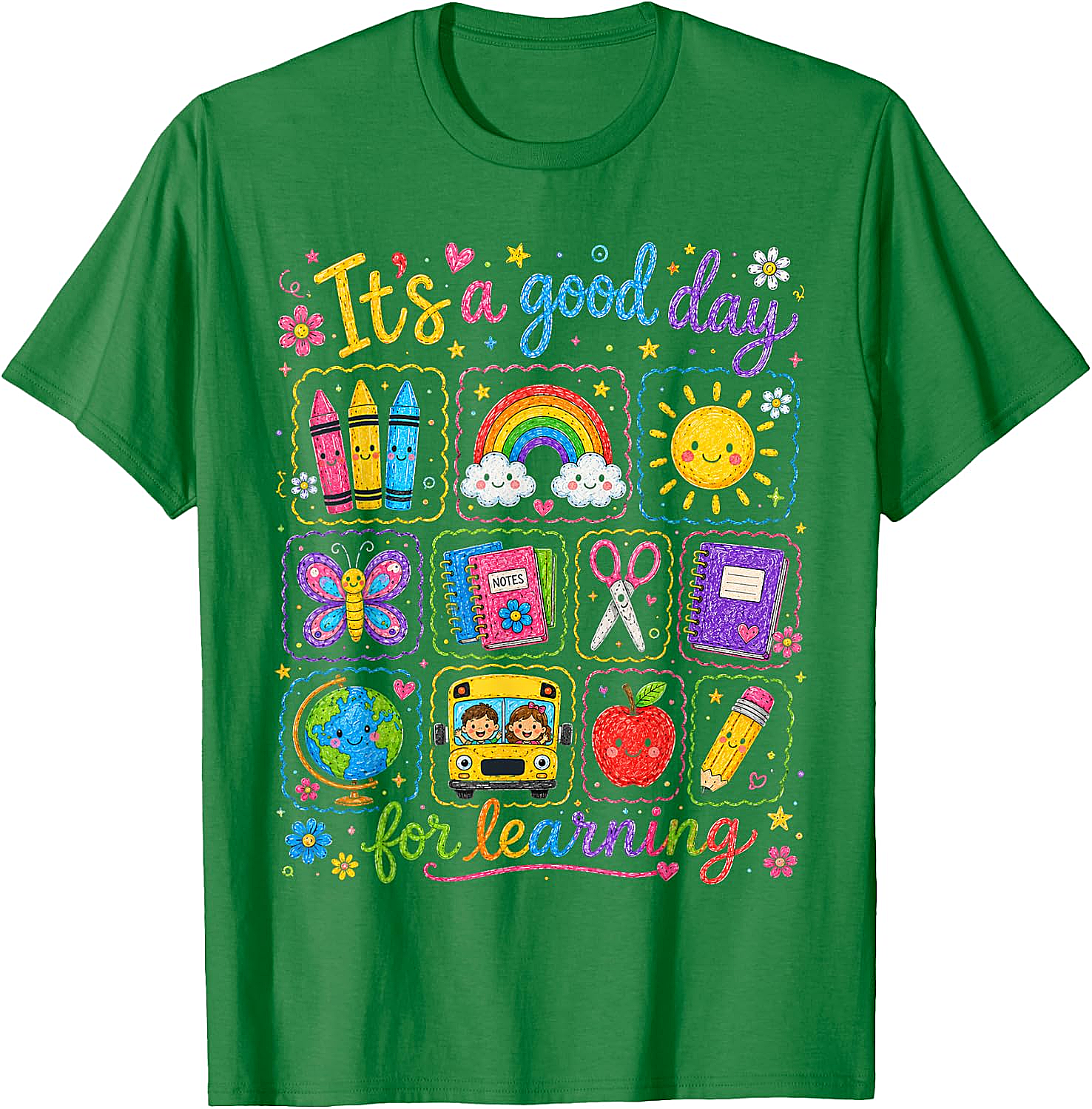  Kids Back to School T-Shirt Rainbow Classroom Learning Tee
