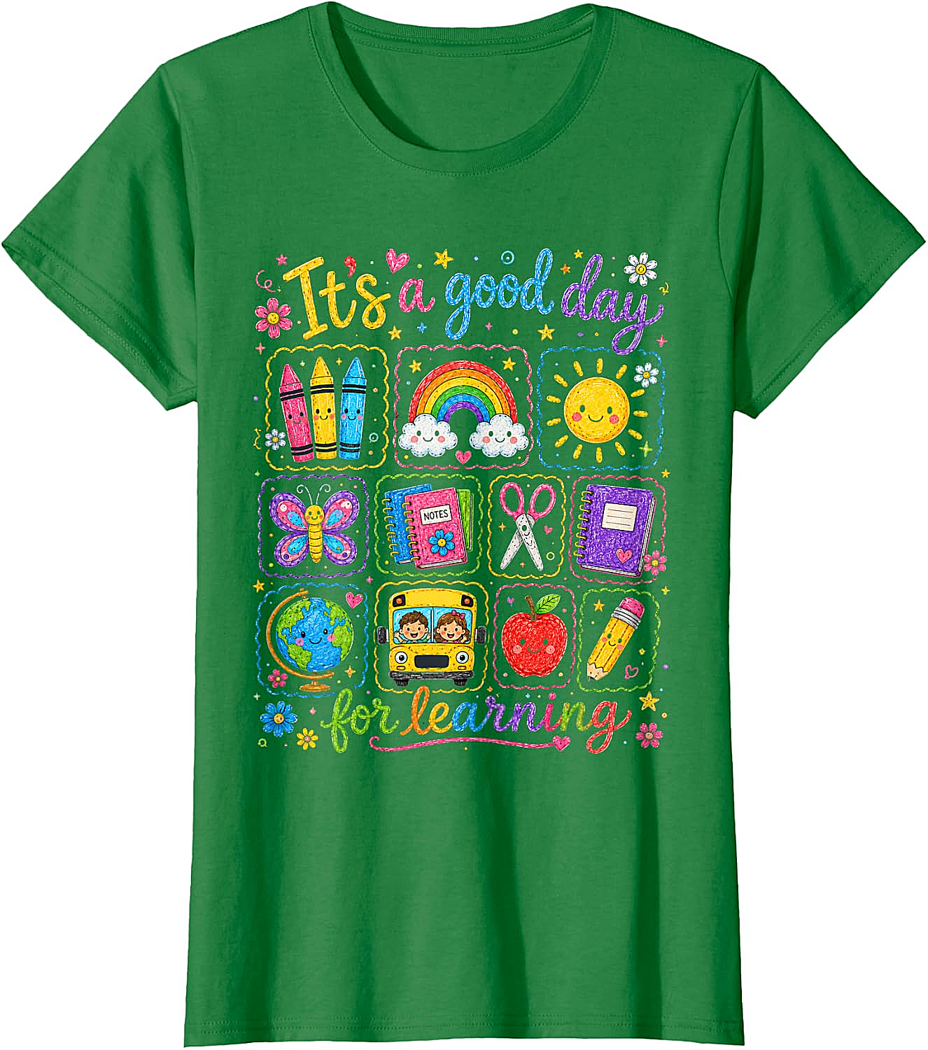  Kids Back to School T-Shirt Rainbow Classroom Learning Tee