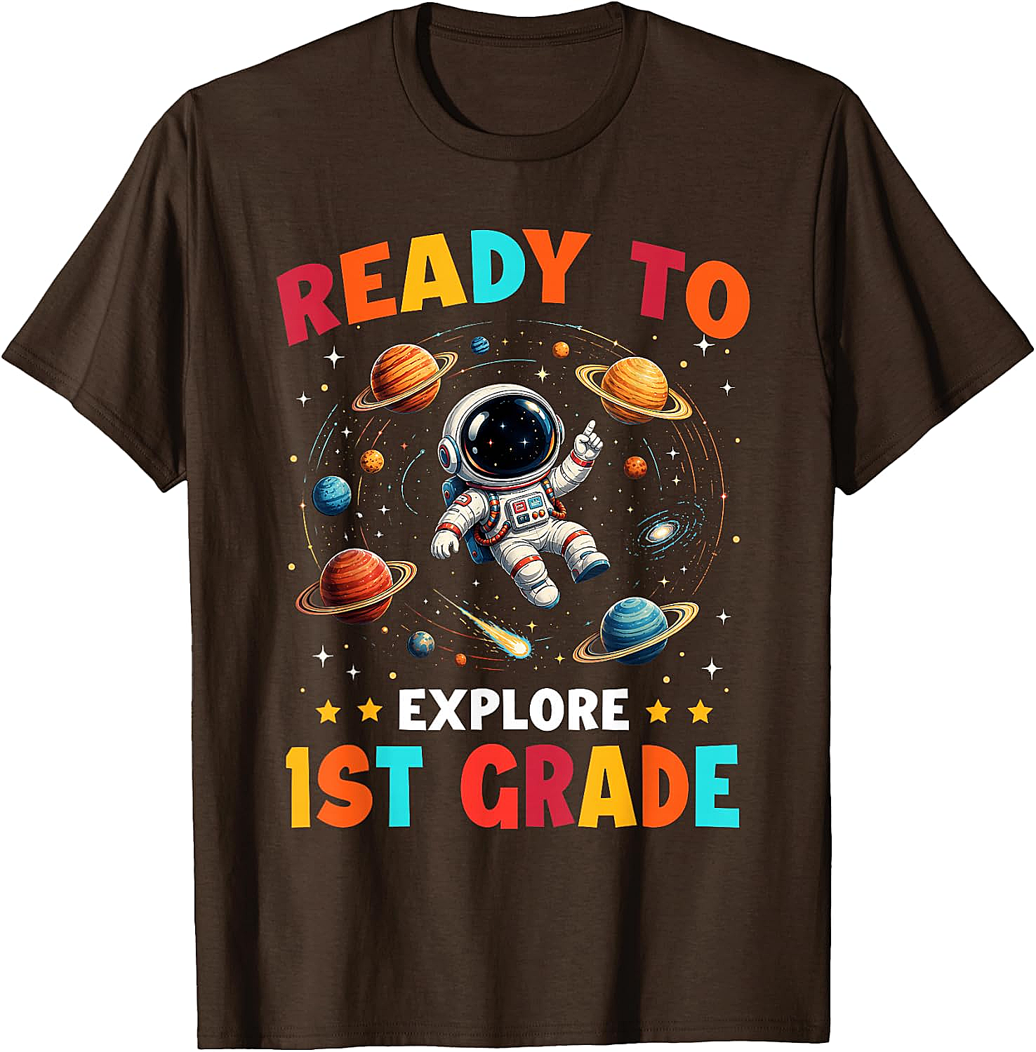 1st Grade Astronaut Back to School Kids T-Shirt Explore