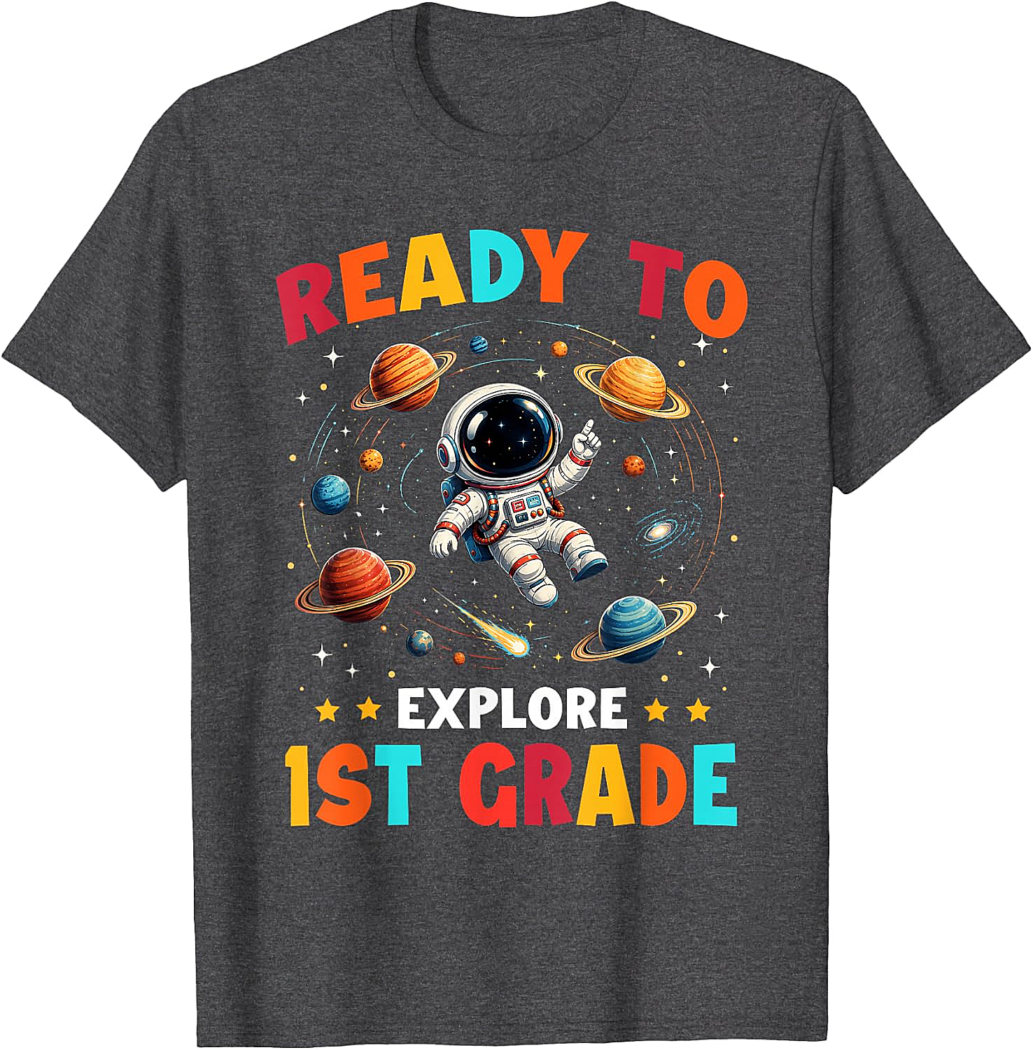 1st Grade Astronaut Back to School Kids T-Shirt Explore