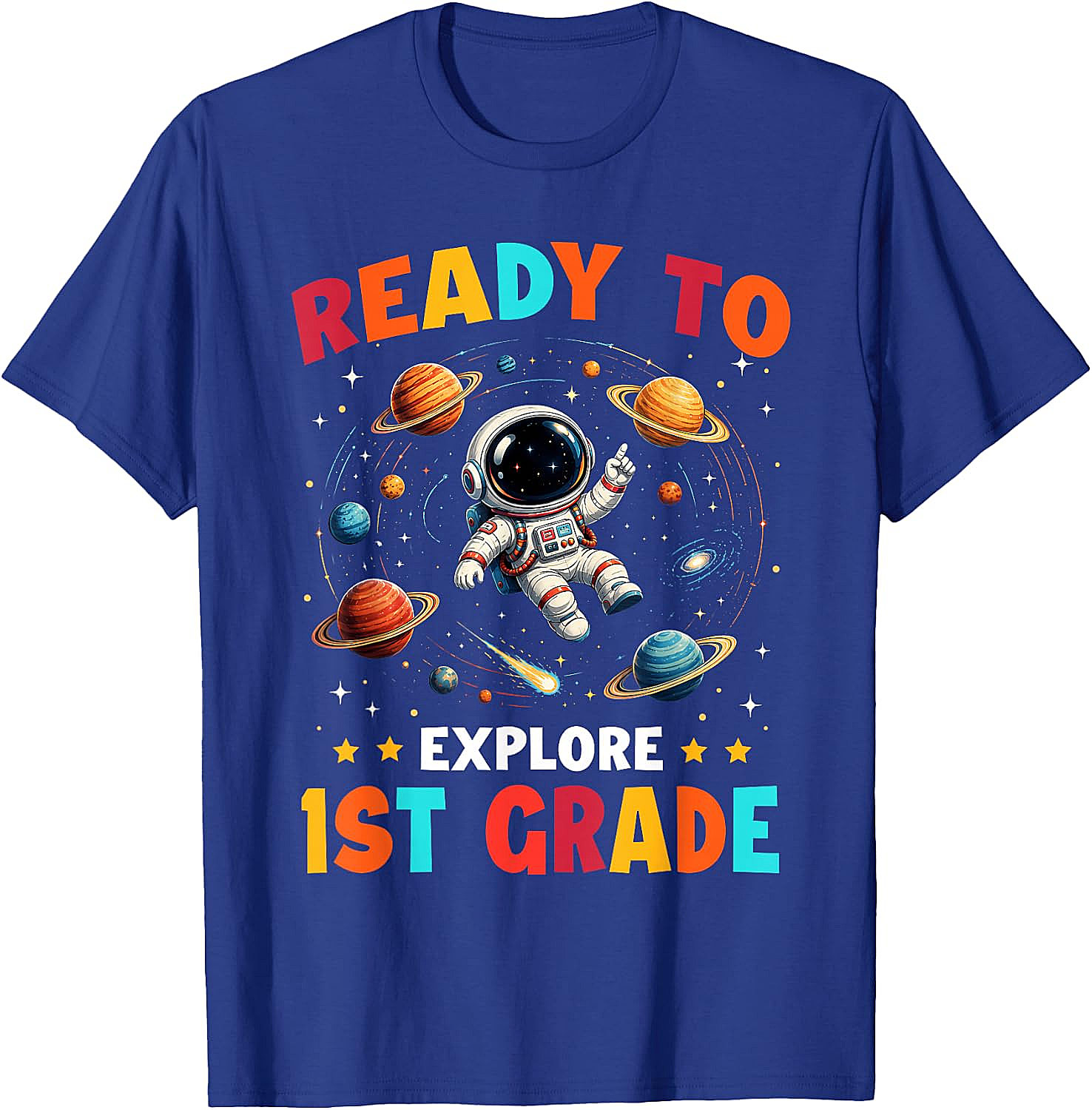 1st Grade Astronaut Back to School Kids T-Shirt Explore