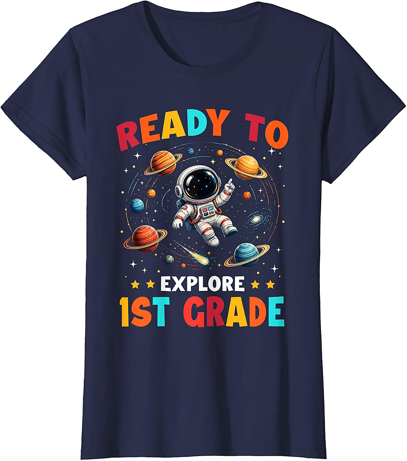 1st Grade Astronaut Back to School Kids T-Shirt Explore