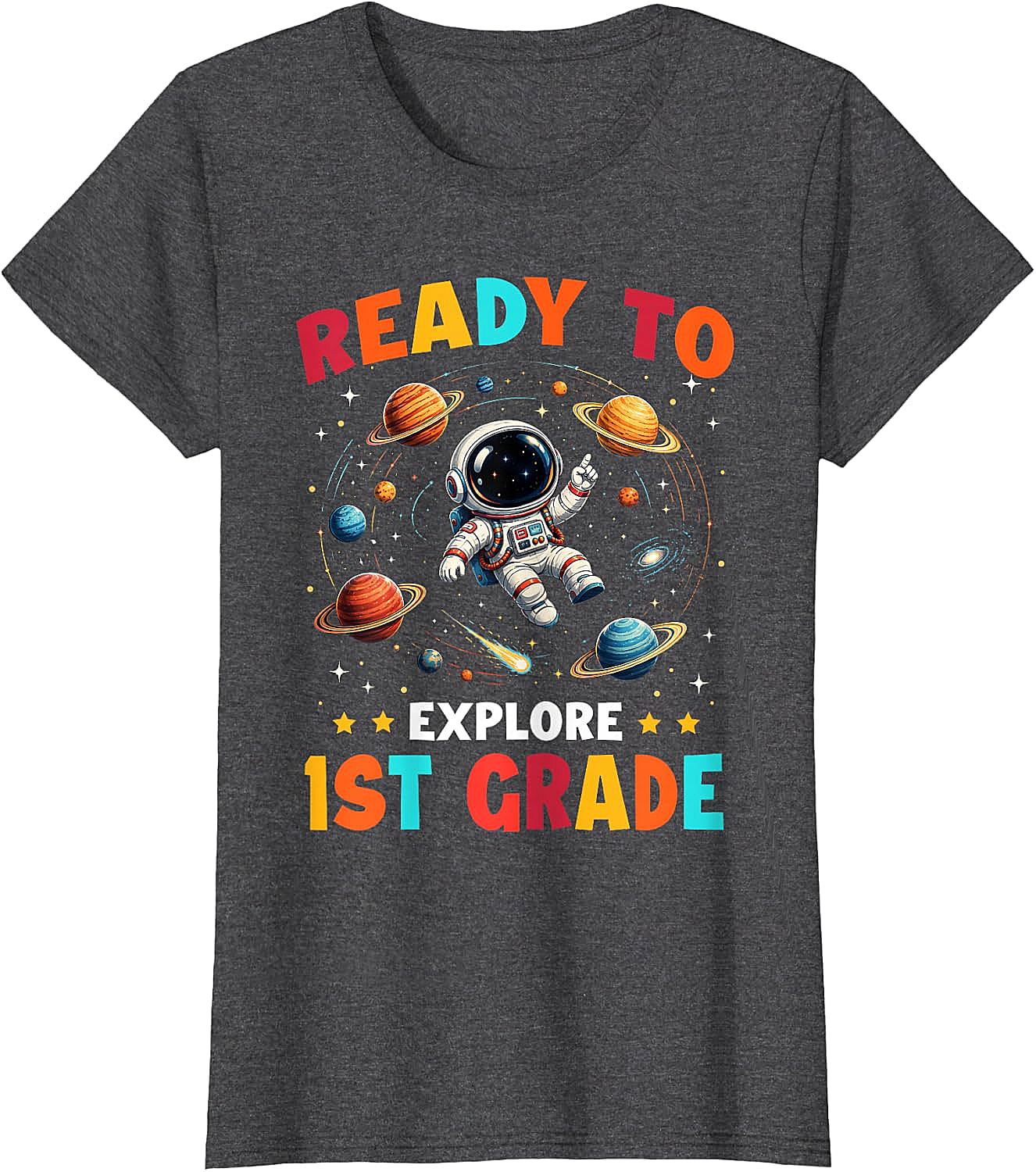1st Grade Astronaut Back to School Kids T-Shirt Explore