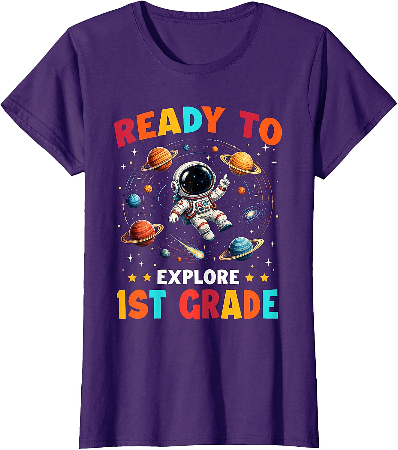1st Grade Astronaut Back to School Kids T-Shirt Explore
