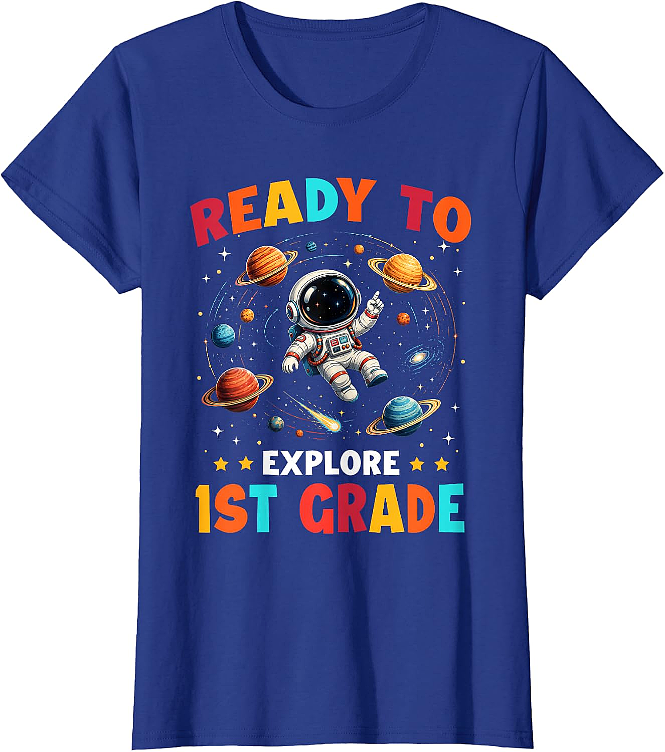 1st Grade Astronaut Back to School Kids T-Shirt Explore