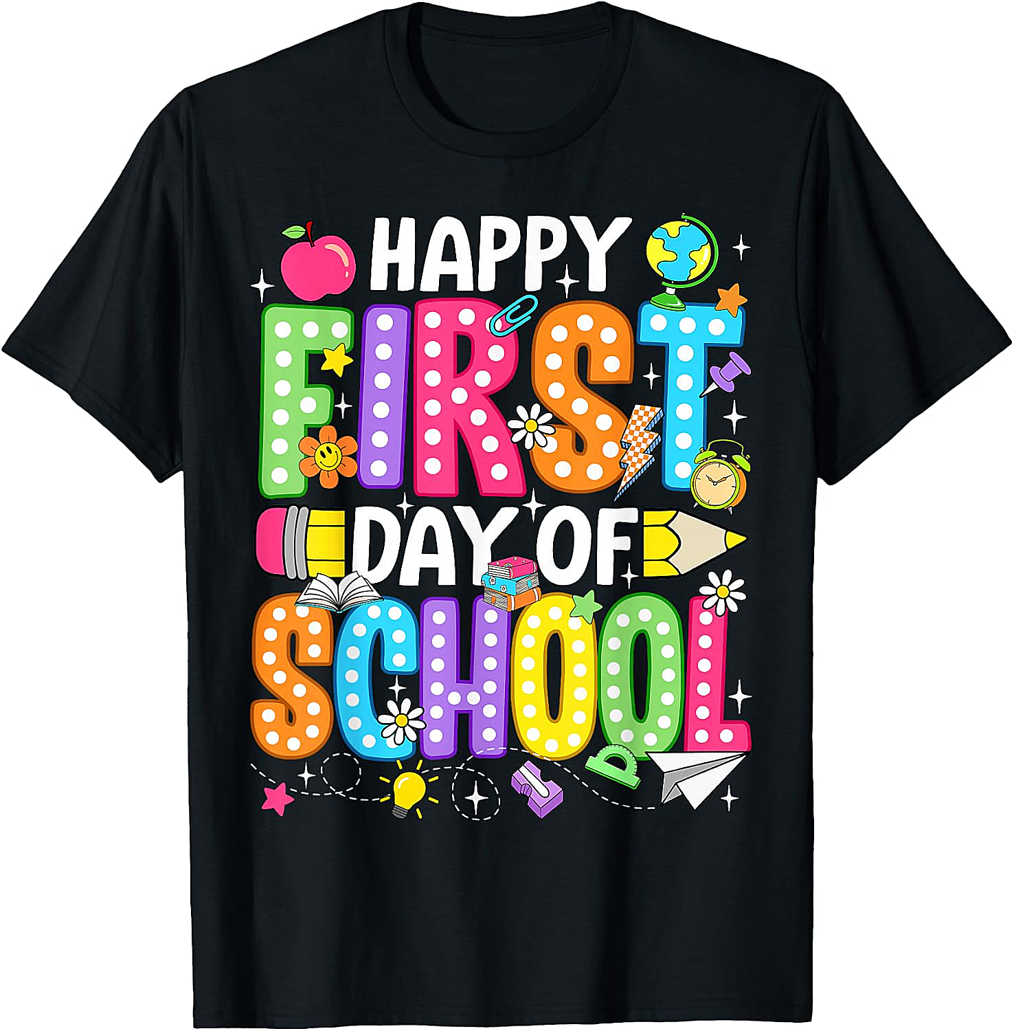 Happy First Day of School T-Shirt - Teacher & Kids Tee