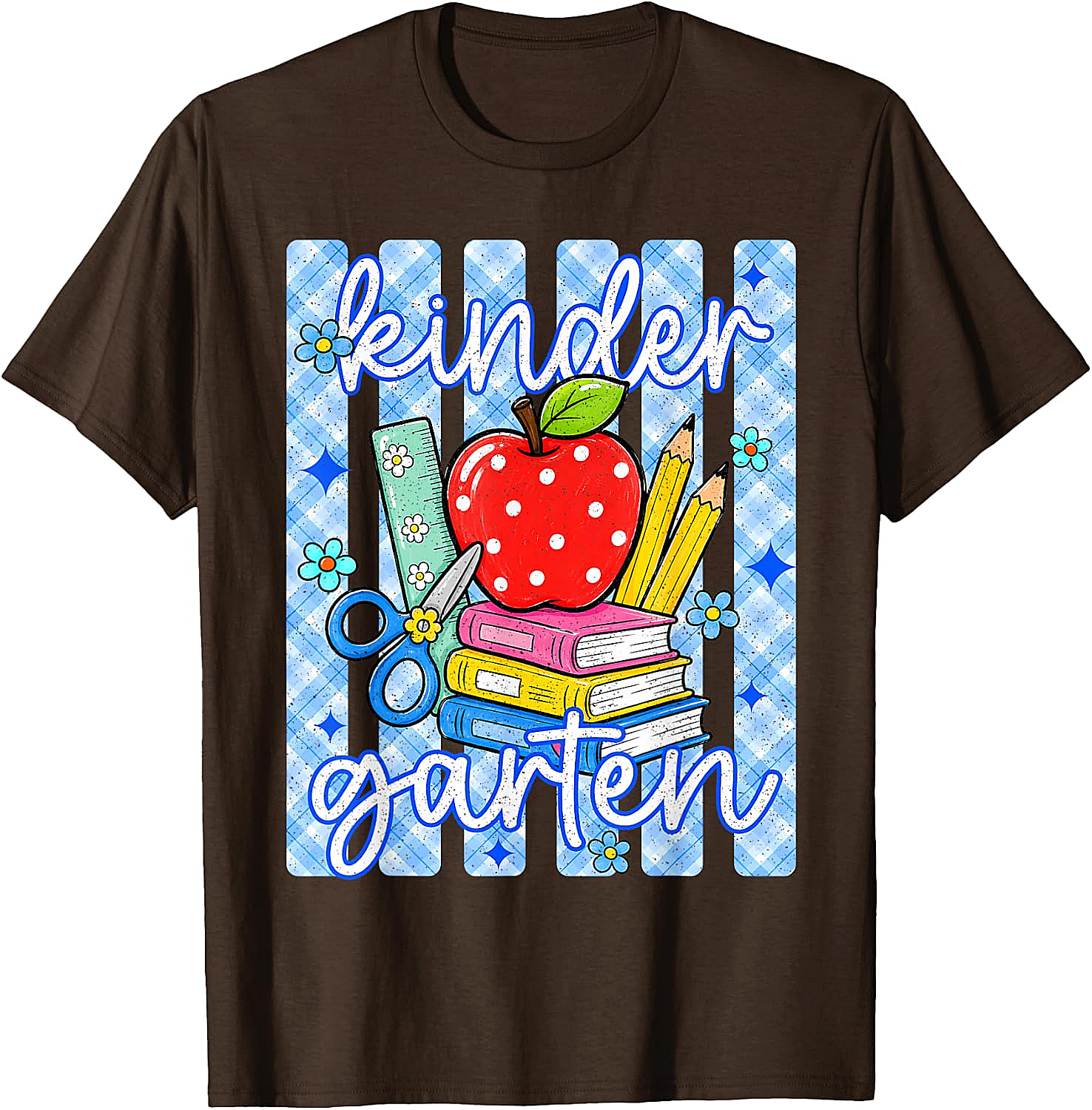  Cute Blue Striped Kindergarten Back to School T-Shirt