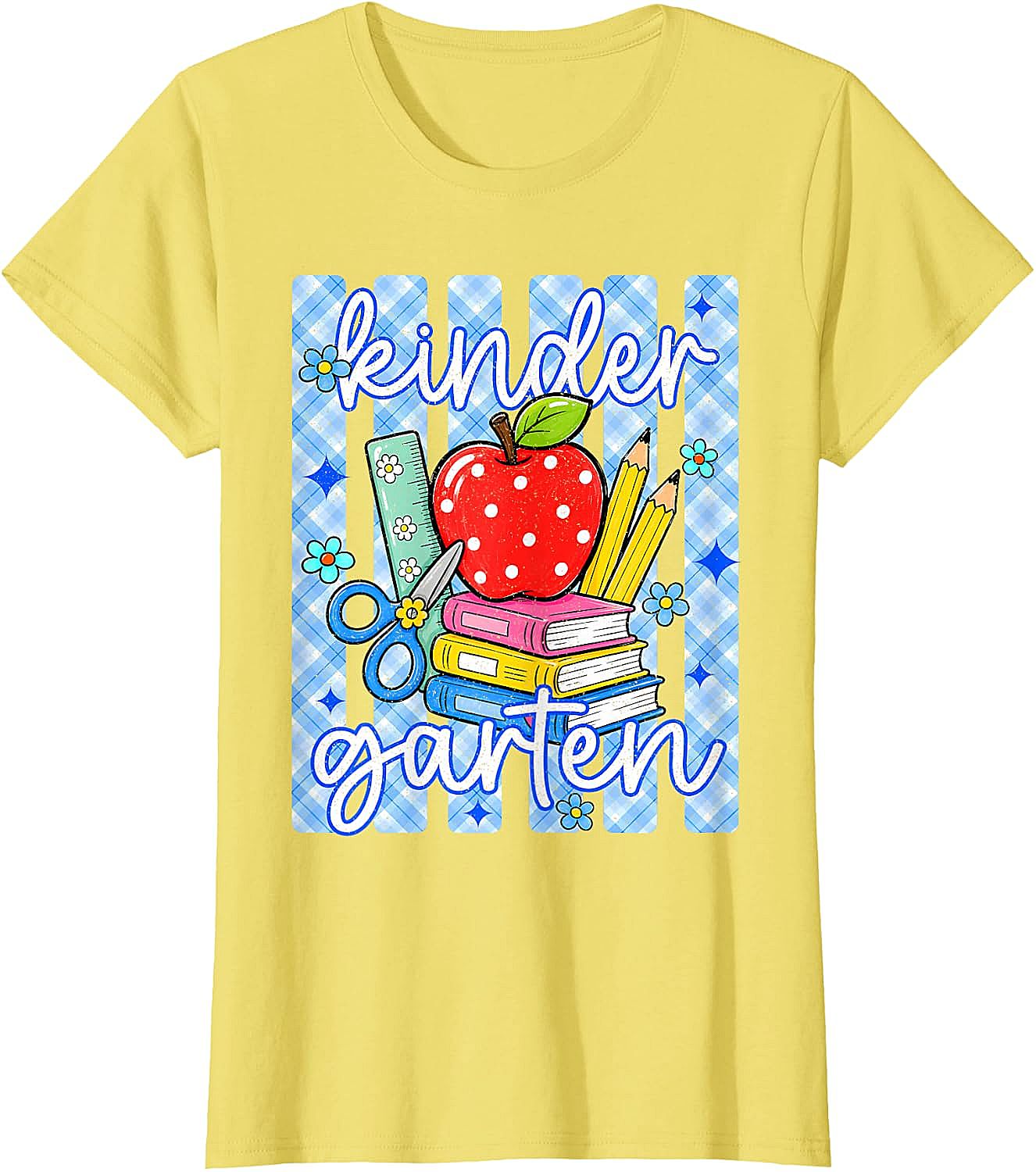  Cute Blue Striped Kindergarten Back to School T-Shirt
