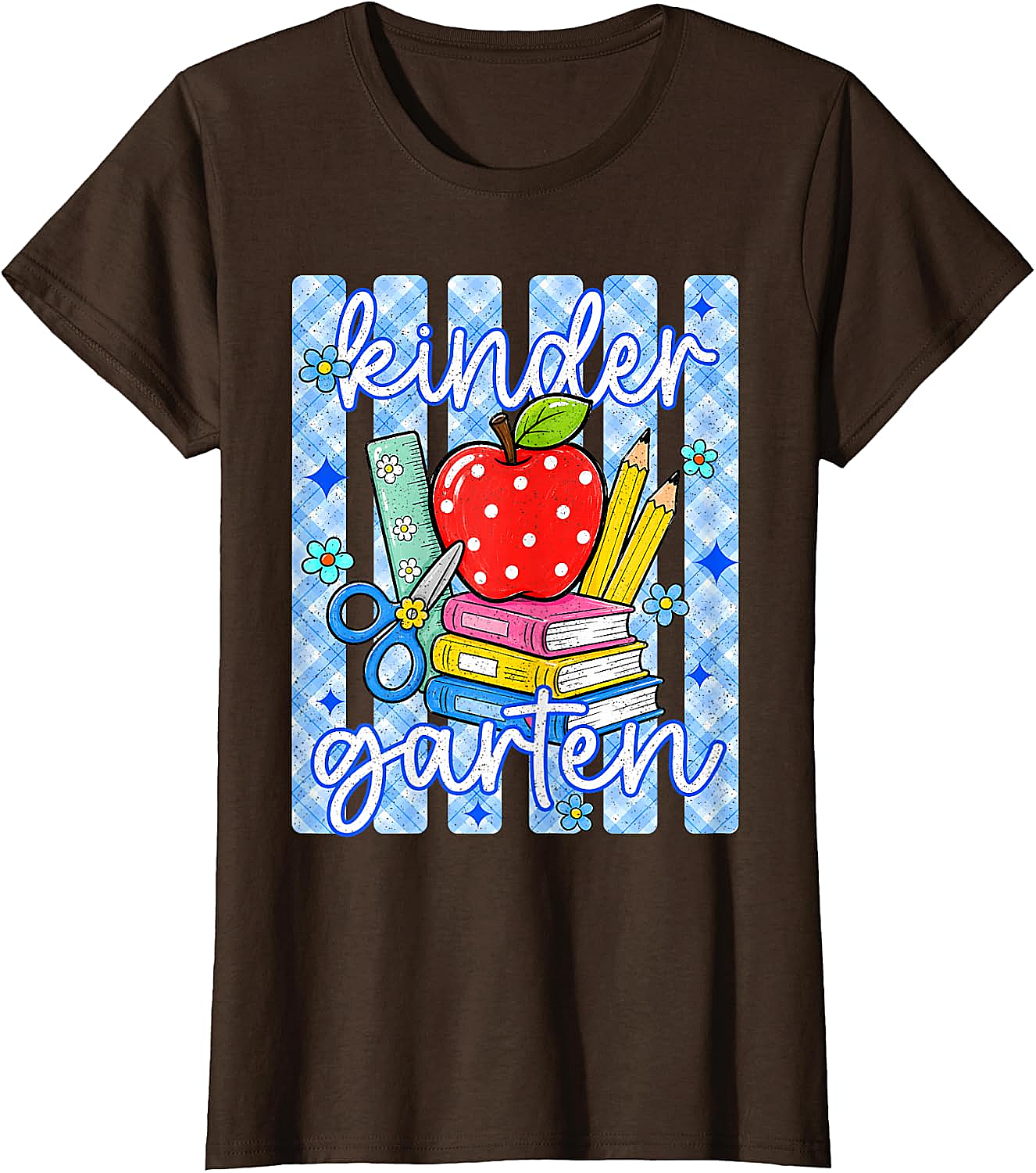  Cute Blue Striped Kindergarten Back to School T-Shirt