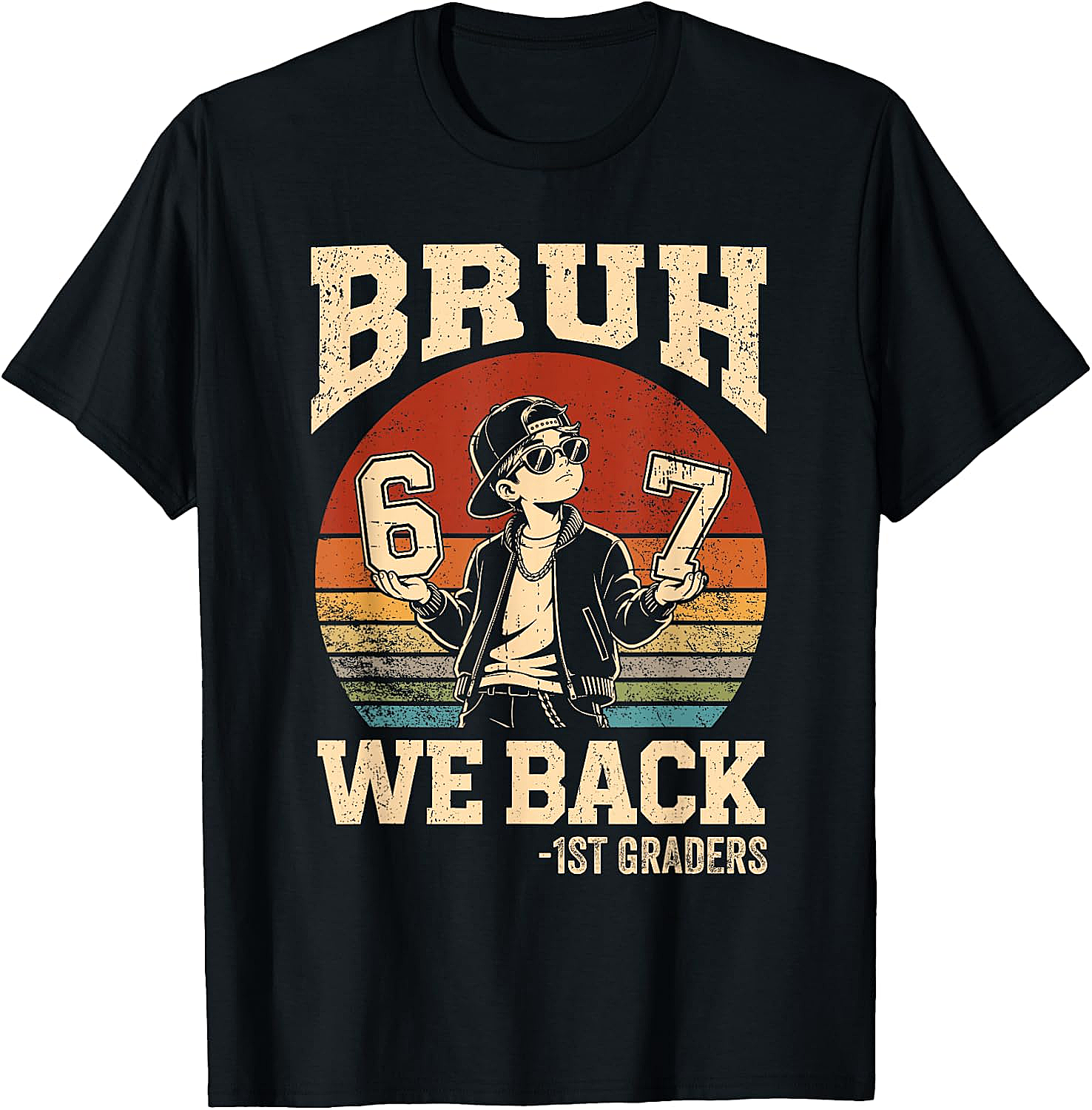 1st Grade Bruh We Back T-Shirt - First Day of School Tee