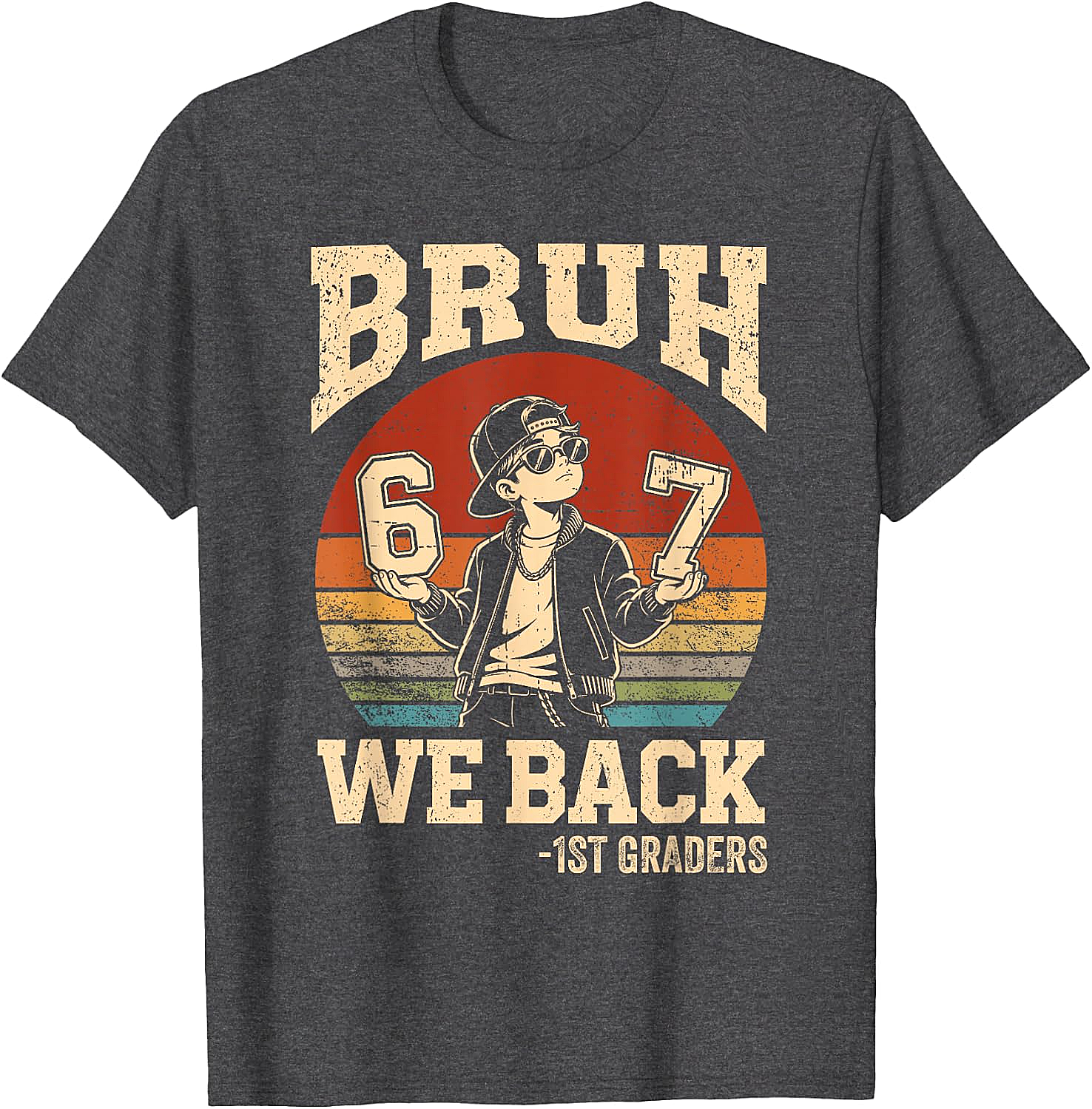 1st Grade Bruh We Back T-Shirt - First Day of School Tee