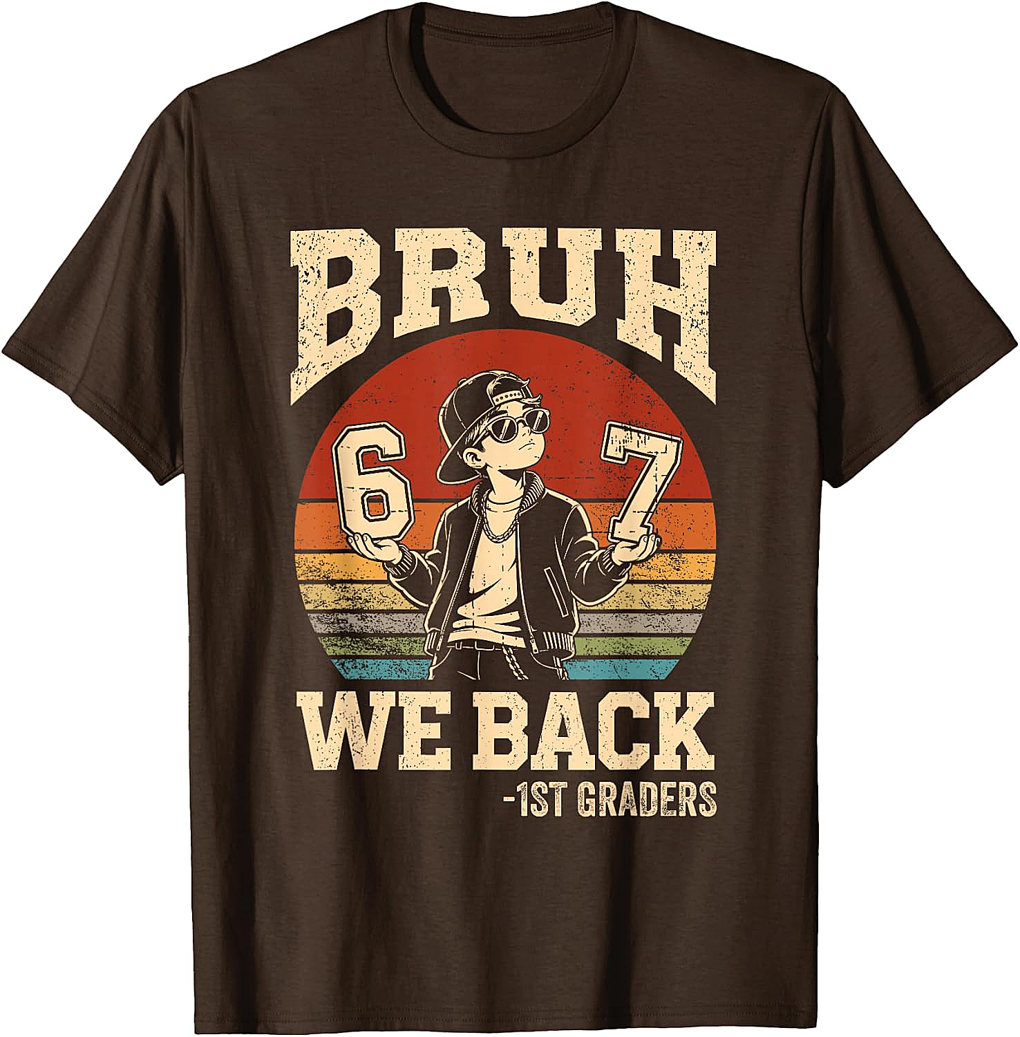 1st Grade Bruh We Back T-Shirt - First Day of School Tee
