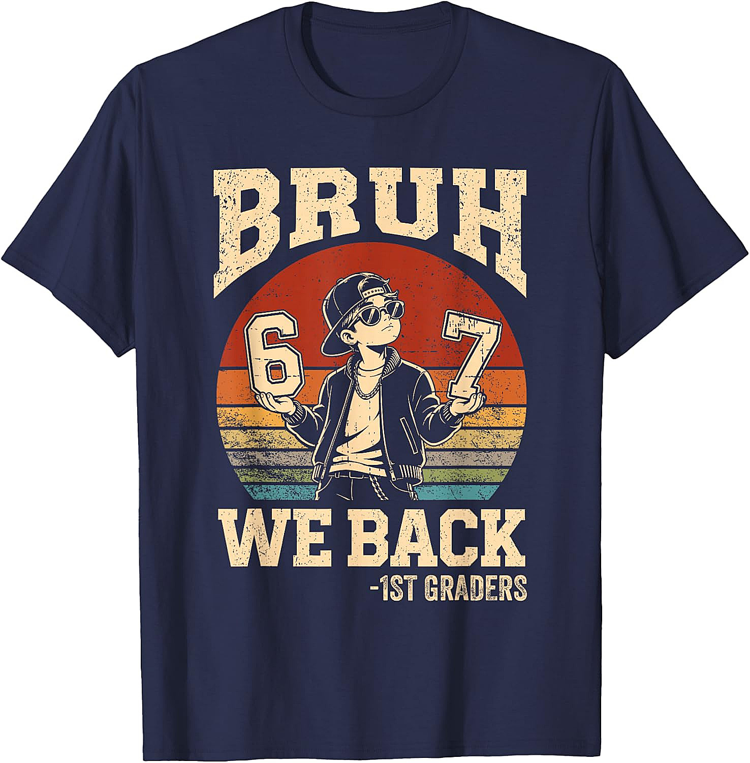 1st Grade Bruh We Back T-Shirt - First Day of School Tee