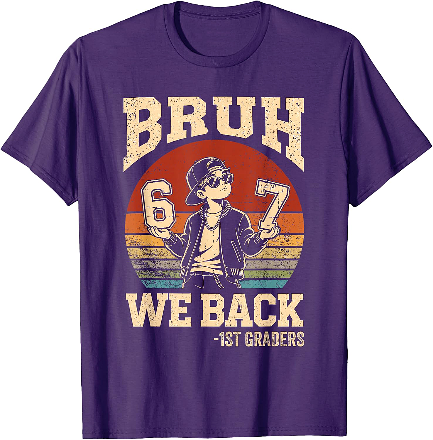 1st Grade Bruh We Back T-Shirt - First Day of School Tee