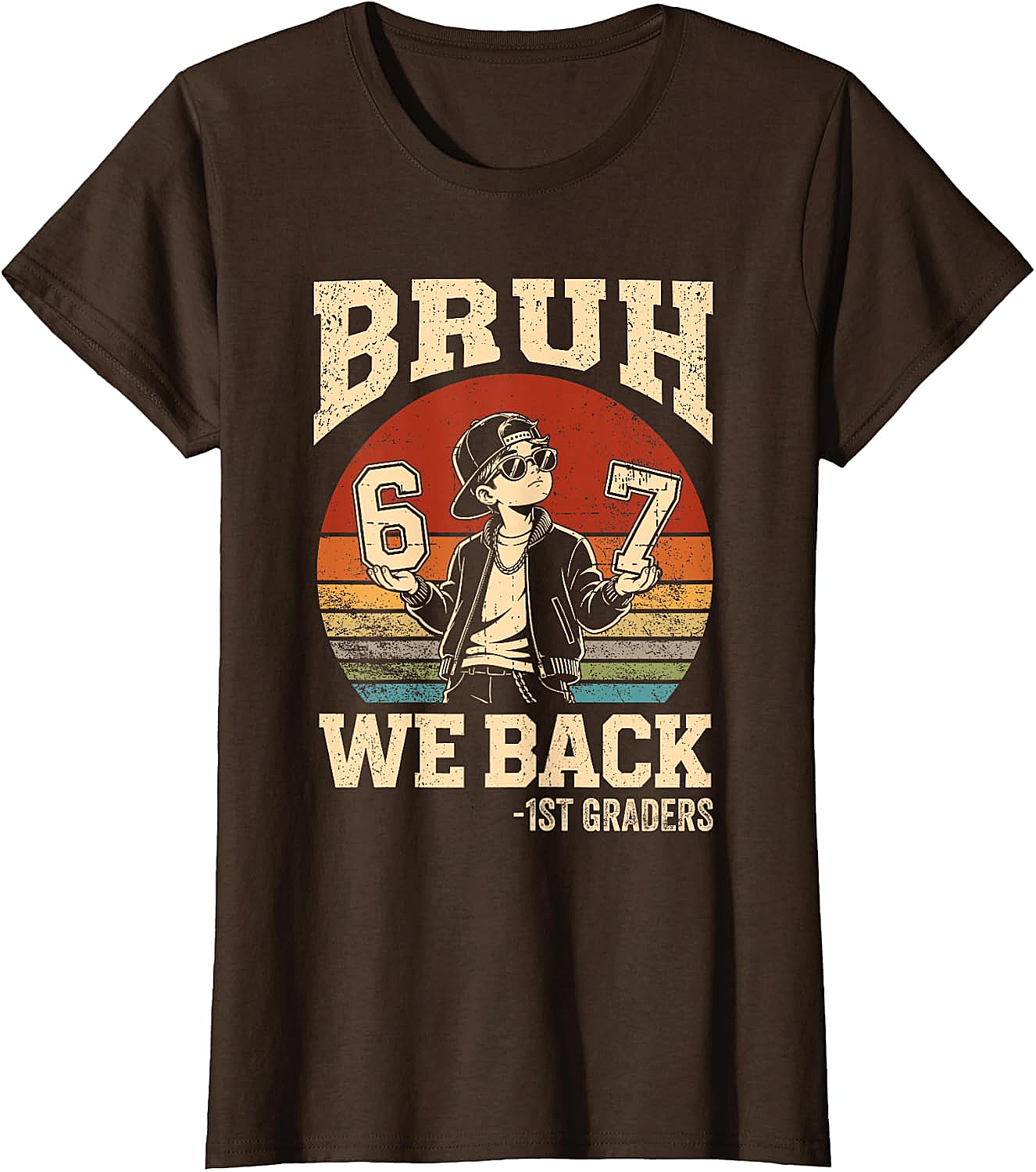 1st Grade Bruh We Back T-Shirt - First Day of School Tee