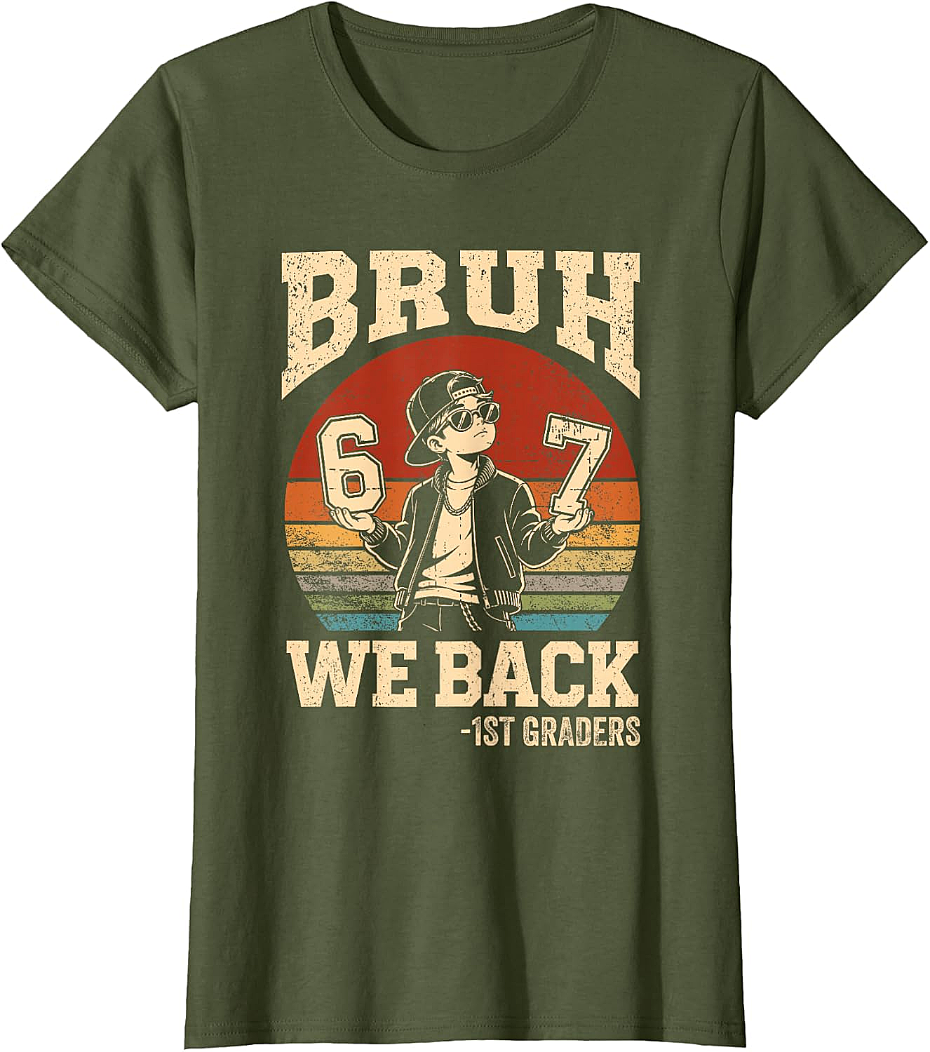 1st Grade Bruh We Back T-Shirt - First Day of School Tee