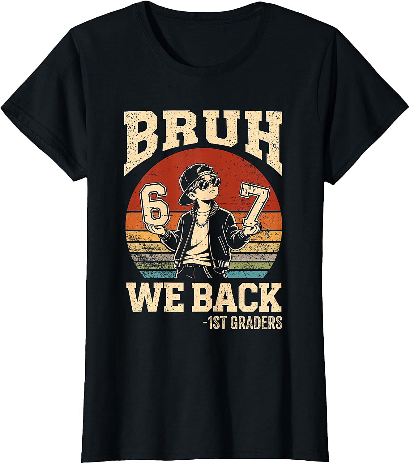 1st Grade Bruh We Back T-Shirt - First Day of School Tee