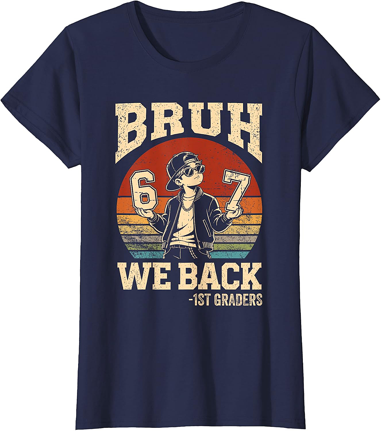 1st Grade Bruh We Back T-Shirt - First Day of School Tee