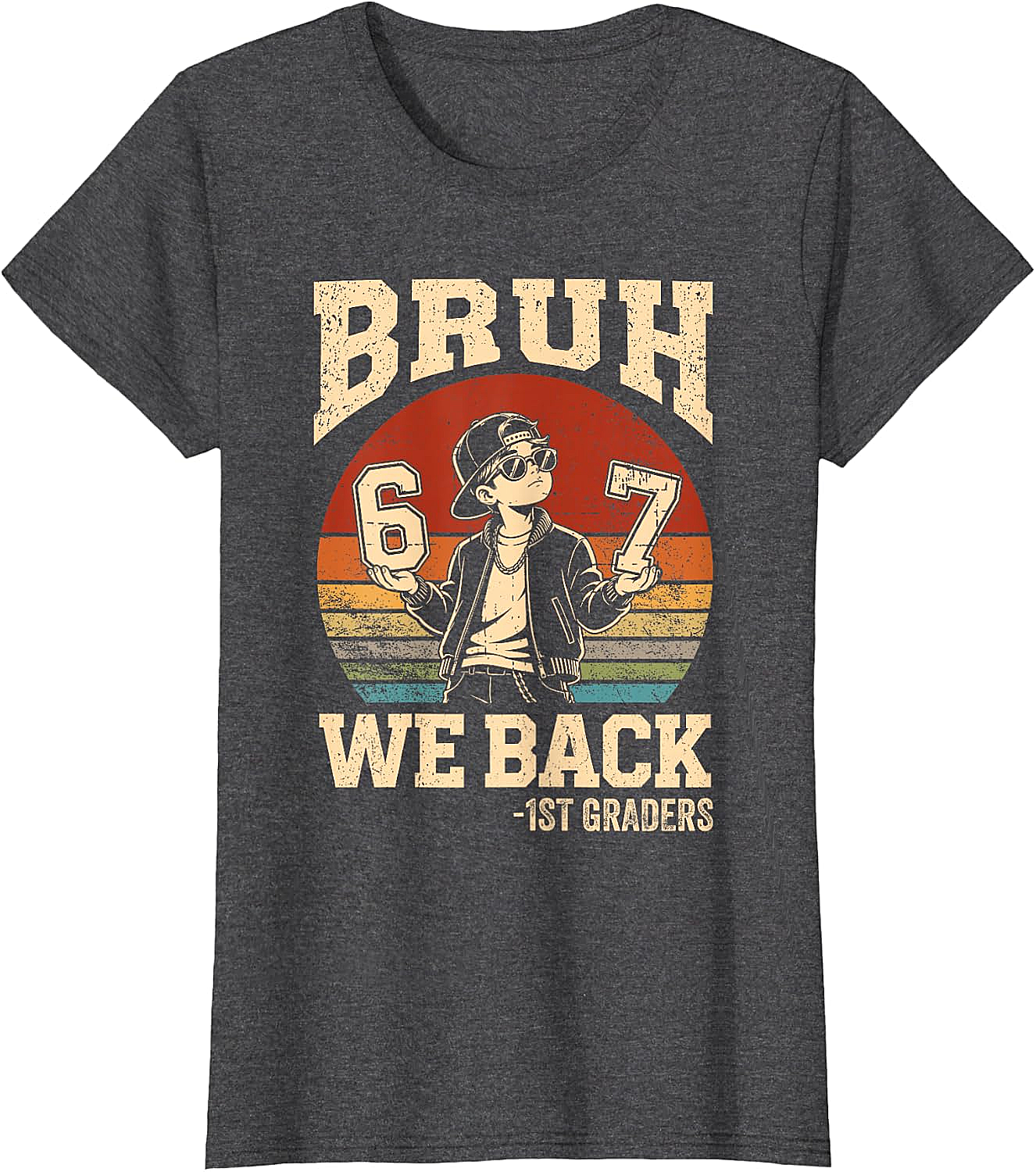 1st Grade Bruh We Back T-Shirt - First Day of School Tee