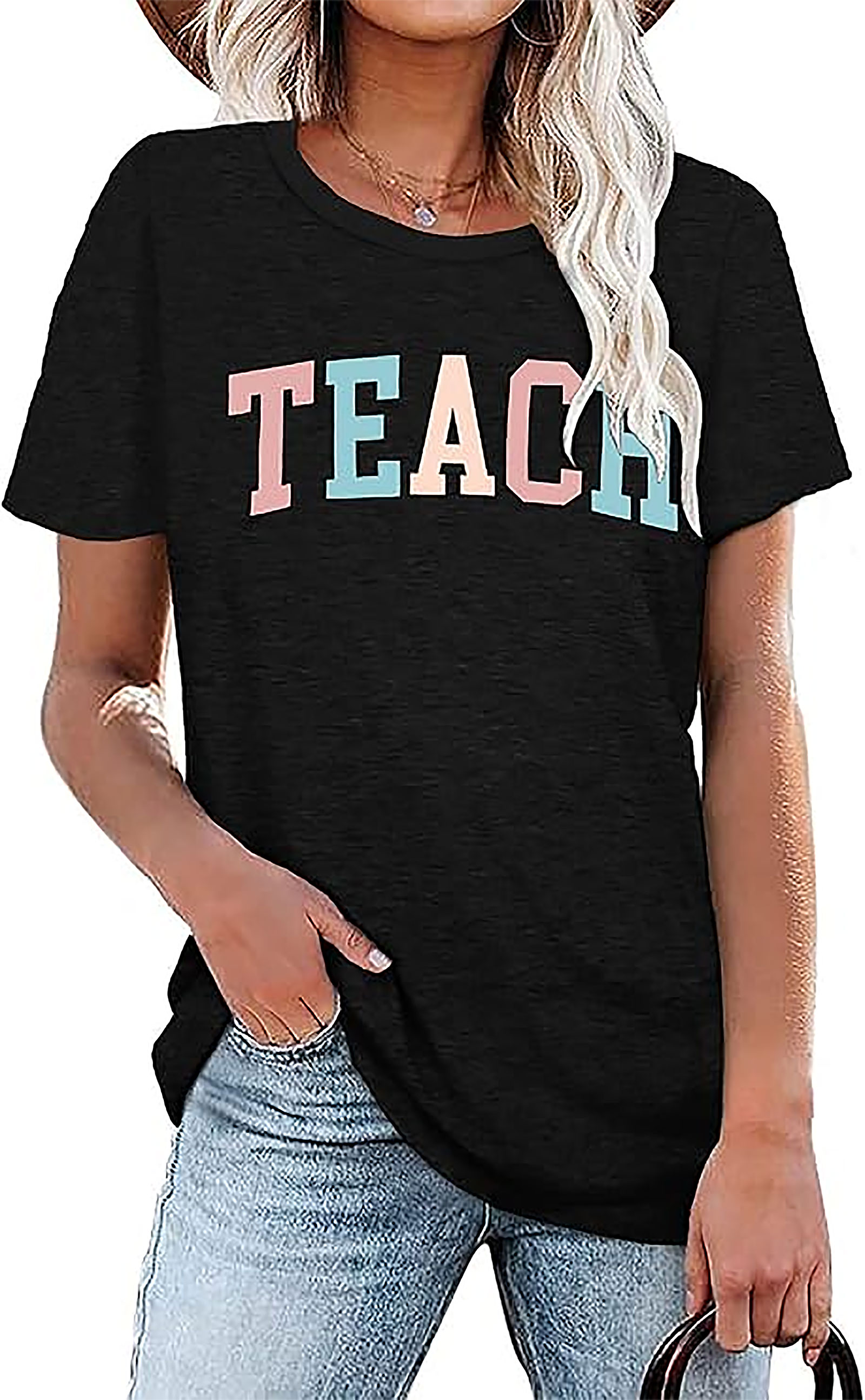 Funny TEACH Graphic Tee for Teachers | Soft Cotton T-Shirt