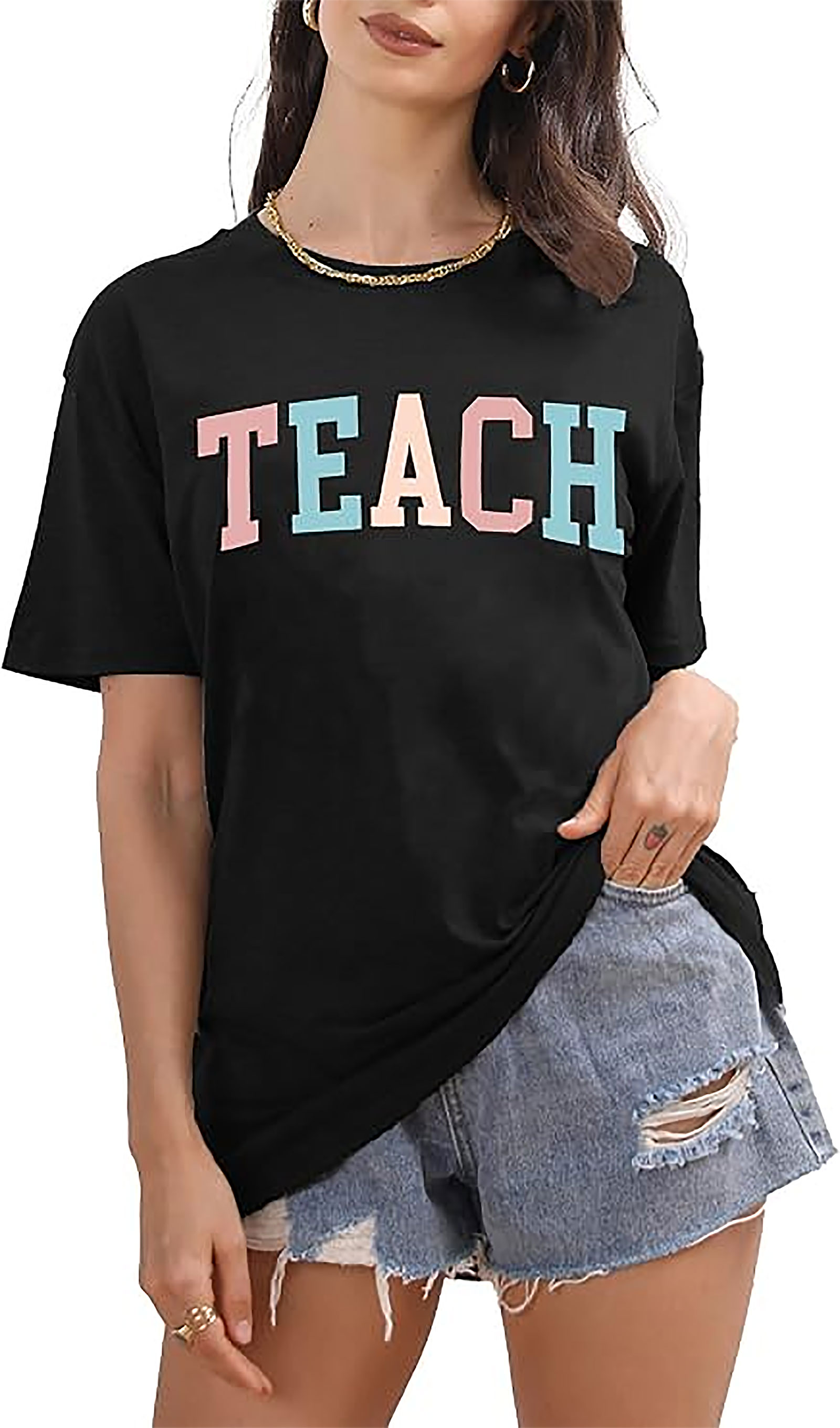 Funny TEACH Graphic Tee for Teachers | Soft Cotton T-Shirt