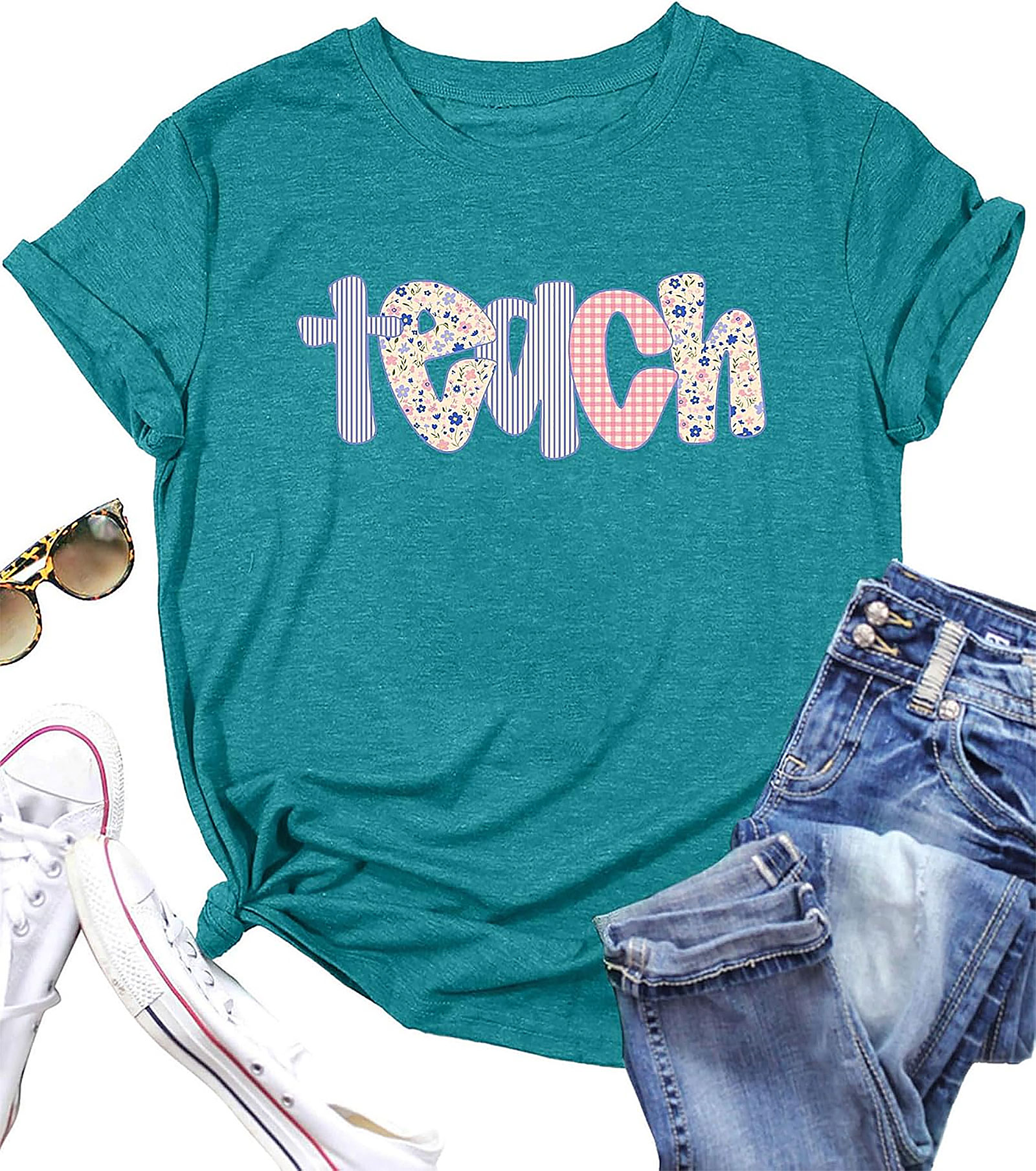 Teacher Shirts Women | Funny "Teach" Graphic Tee | Gifts