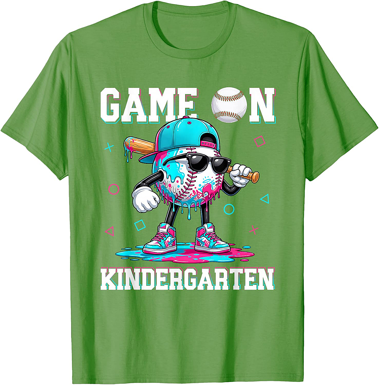 Kindergarten Baseball Game On Drip Tee Back to School