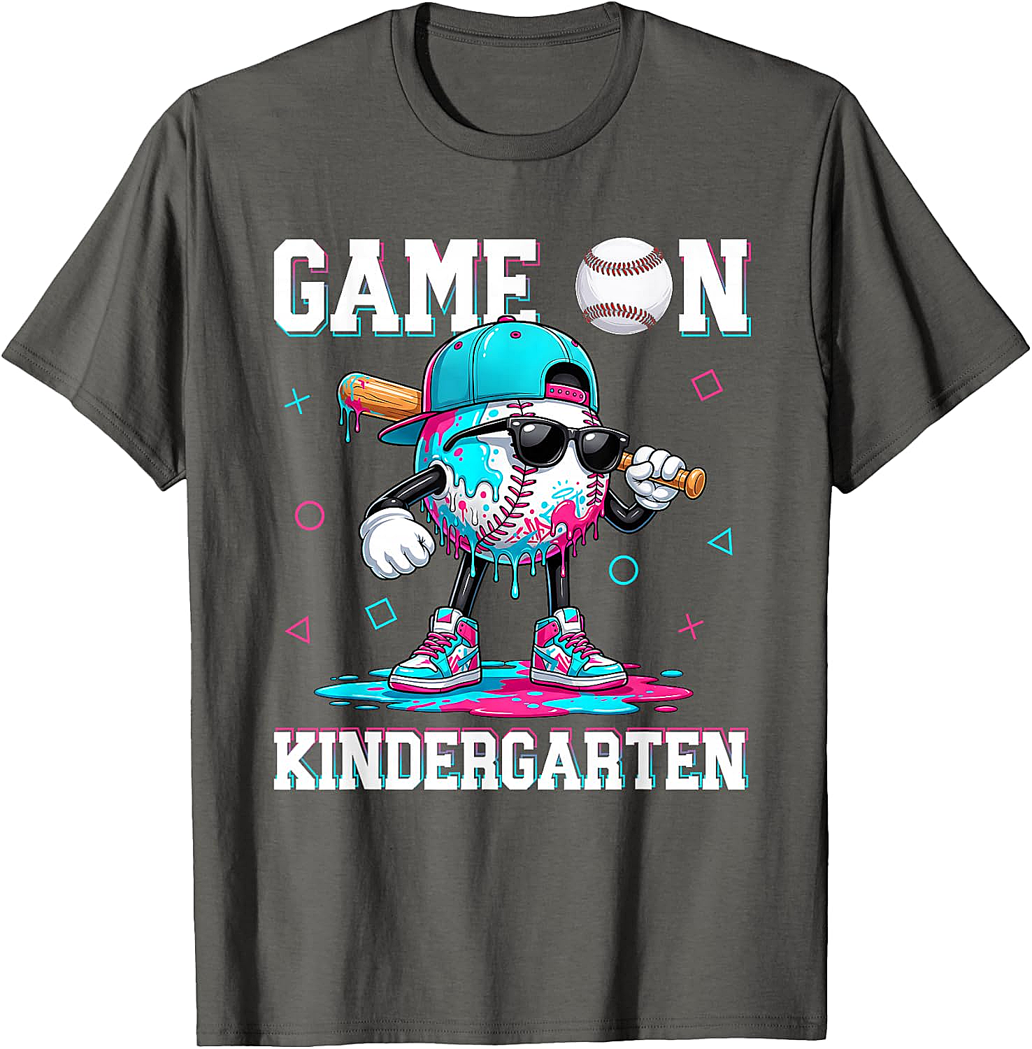 Kindergarten Baseball Game On Drip Tee Back to School